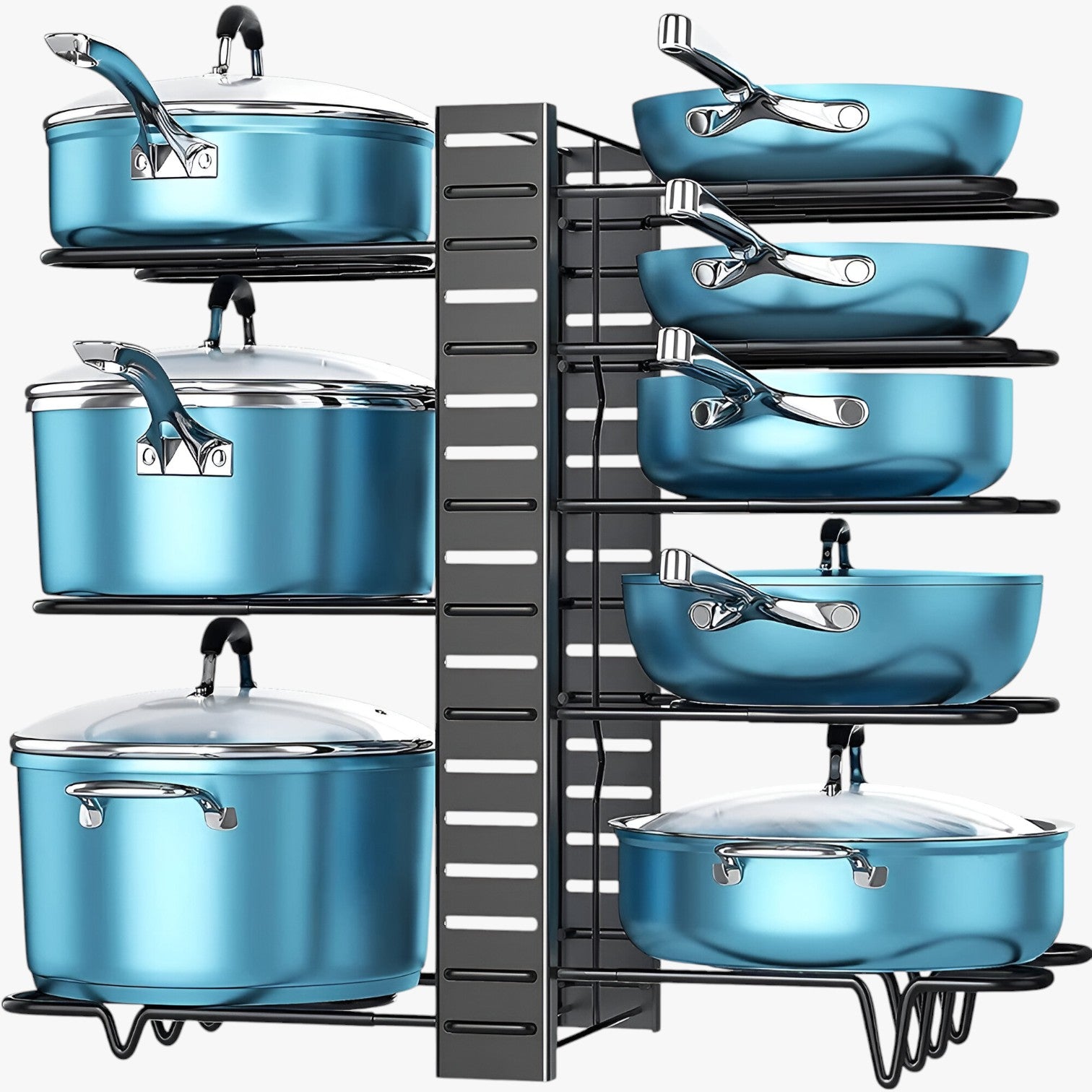 Scaffale per pentole a 8 strati – salvaspazio e regolabile - - Kitchen kitchen & dining kitchen accessory kitchen tools pentole regolabile salvaspazio scaffale scaffale pentole strati - Concept Palermo