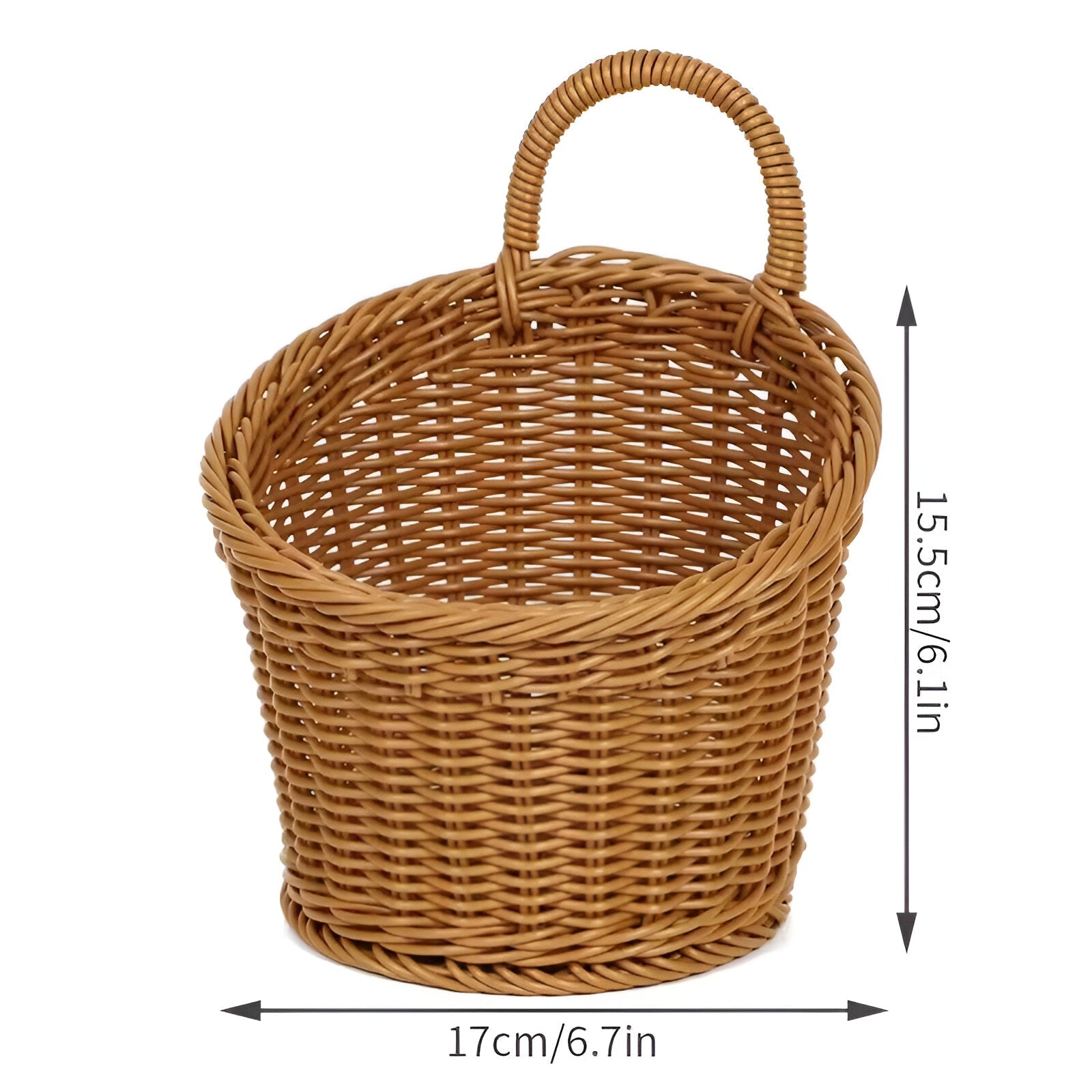 Cestino da appendere intrecciato - 17cmX15.5cm - appendere cestino cestino appendere home & garden huis & tuin intrecciato - Concept Palermo