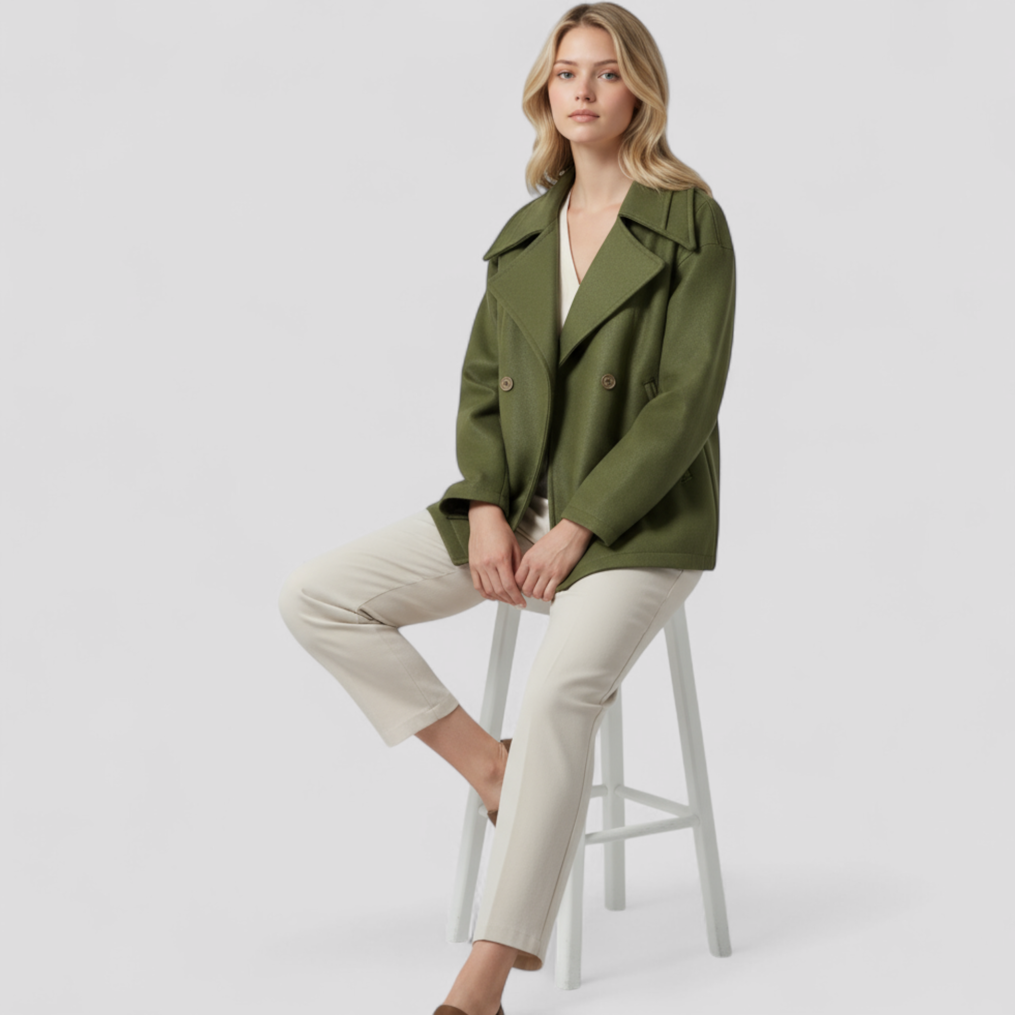 Giacca Corta di Lana Donna Elegante Calda Invernale - Vari Colori e Taglie - - calore corta donna giacca giacca lana lana shop now trendy fashion women's coats & jackets - Concept Palermo