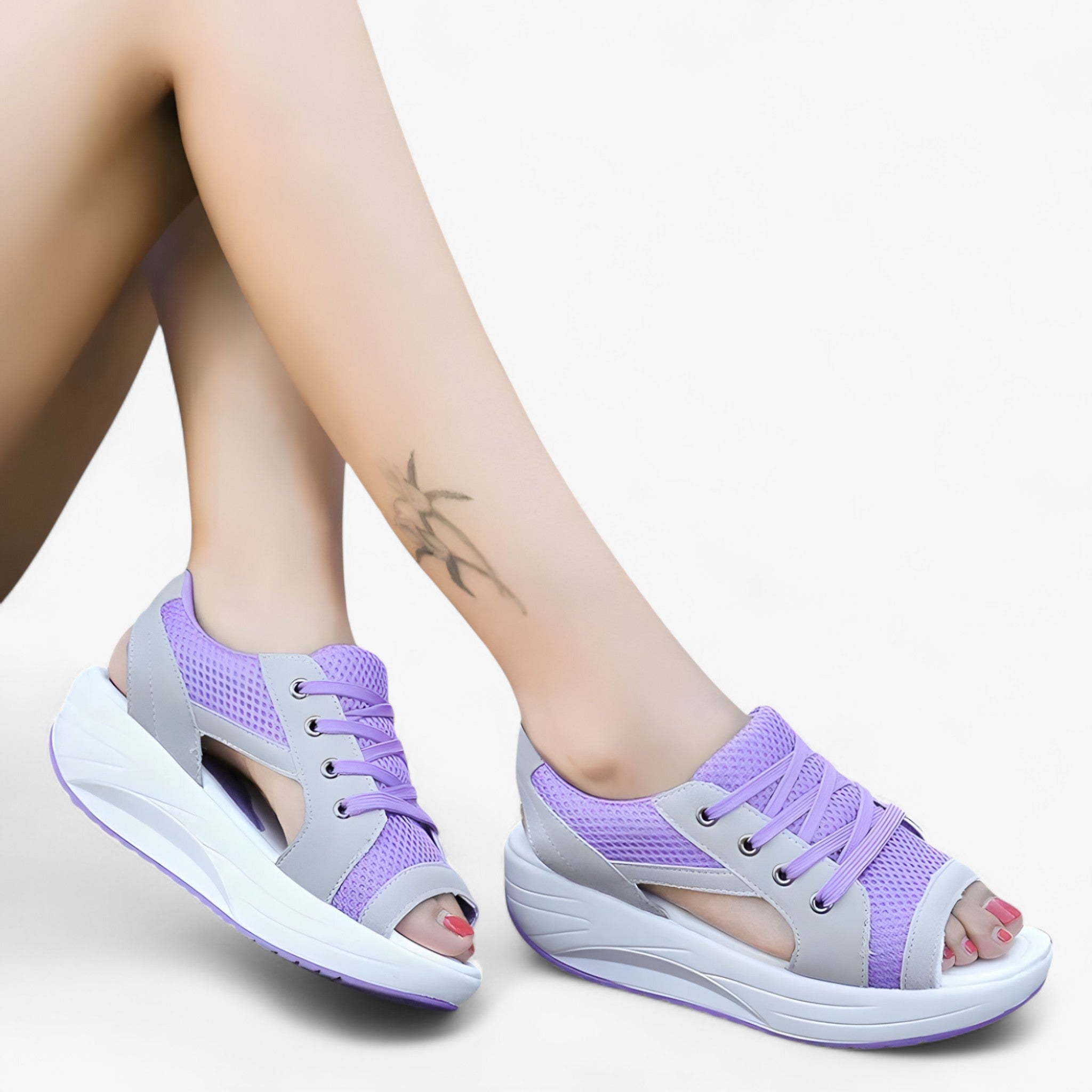 Sandalias cómodas y elegantes de mujer en piel negra - Tendencia verano