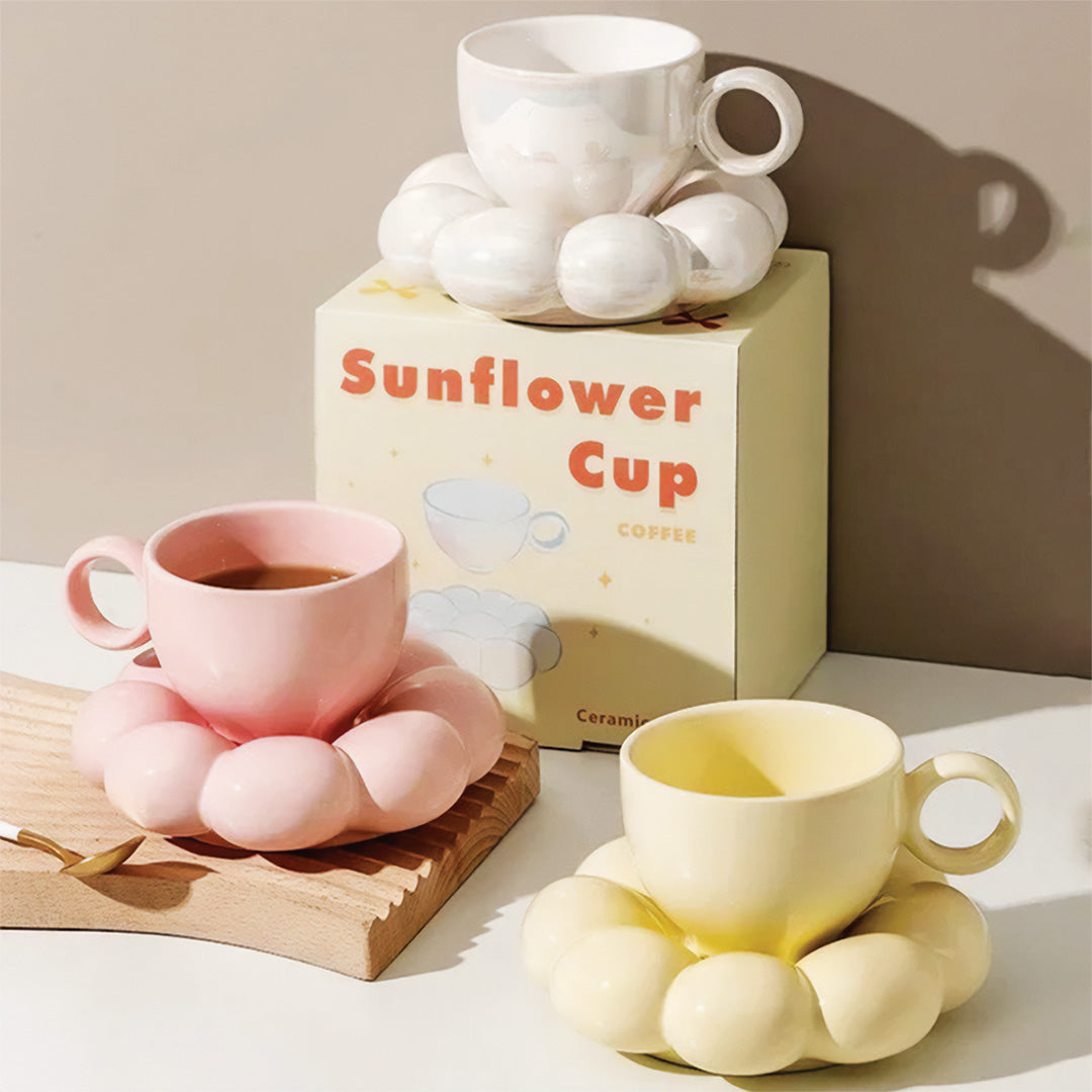 Affascinante Tazza di Girasole Un Incantevole Sogno di Fiori per il Tuo Caffè Mattutino - - affascinante affascinante tazza caffè Ceramics Decor fiori girasole home & garden incantevole Kitchen mattutino Mug Tableware - Concept Palermo