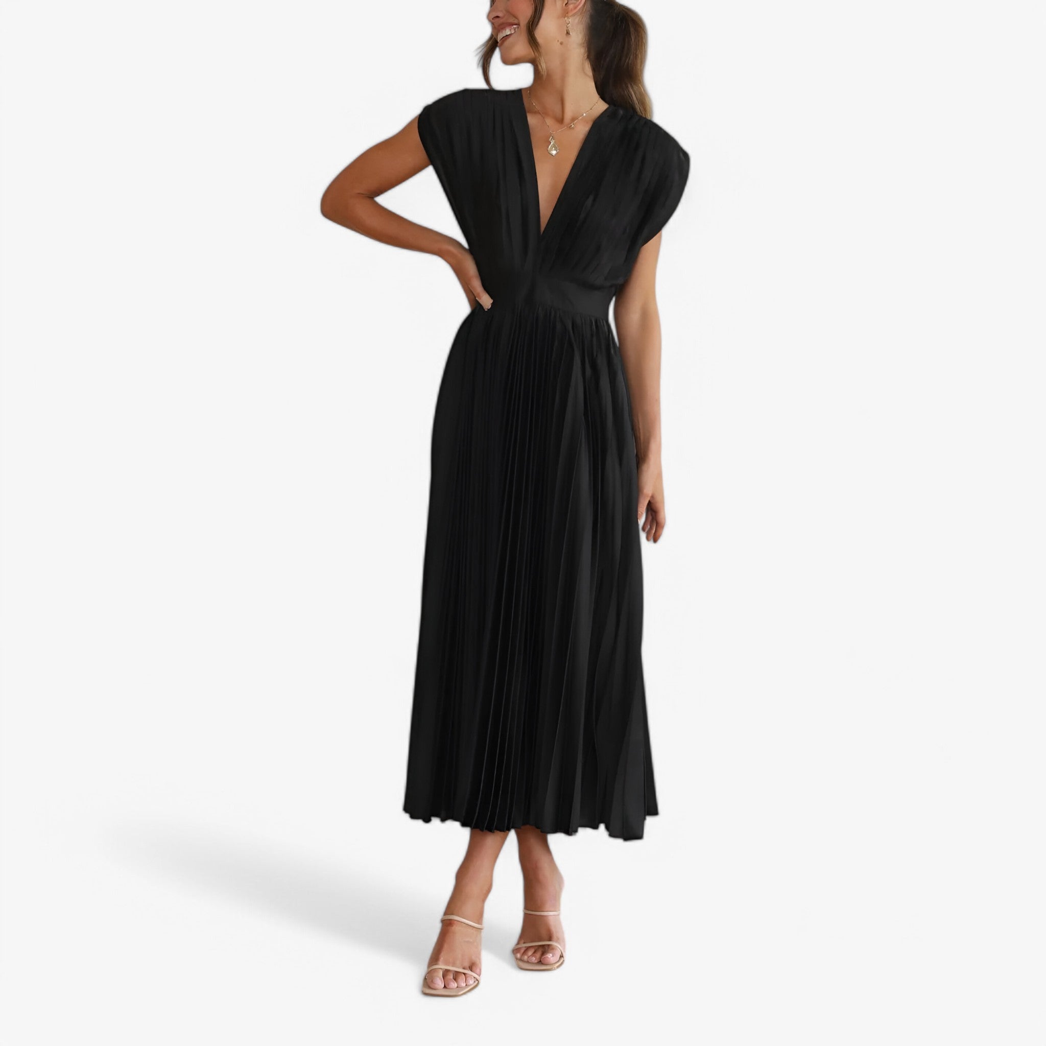 Maxi abito a pieghe confortevole Donna - - abito abito pieghe confortevole donna dresses pieghe - Concept Palermo