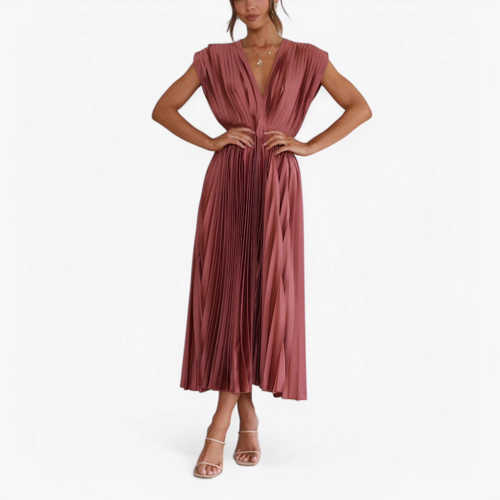 Maxi abito a pieghe confortevole Donna - - abito abito pieghe confortevole donna dresses pieghe - Concept Palermo