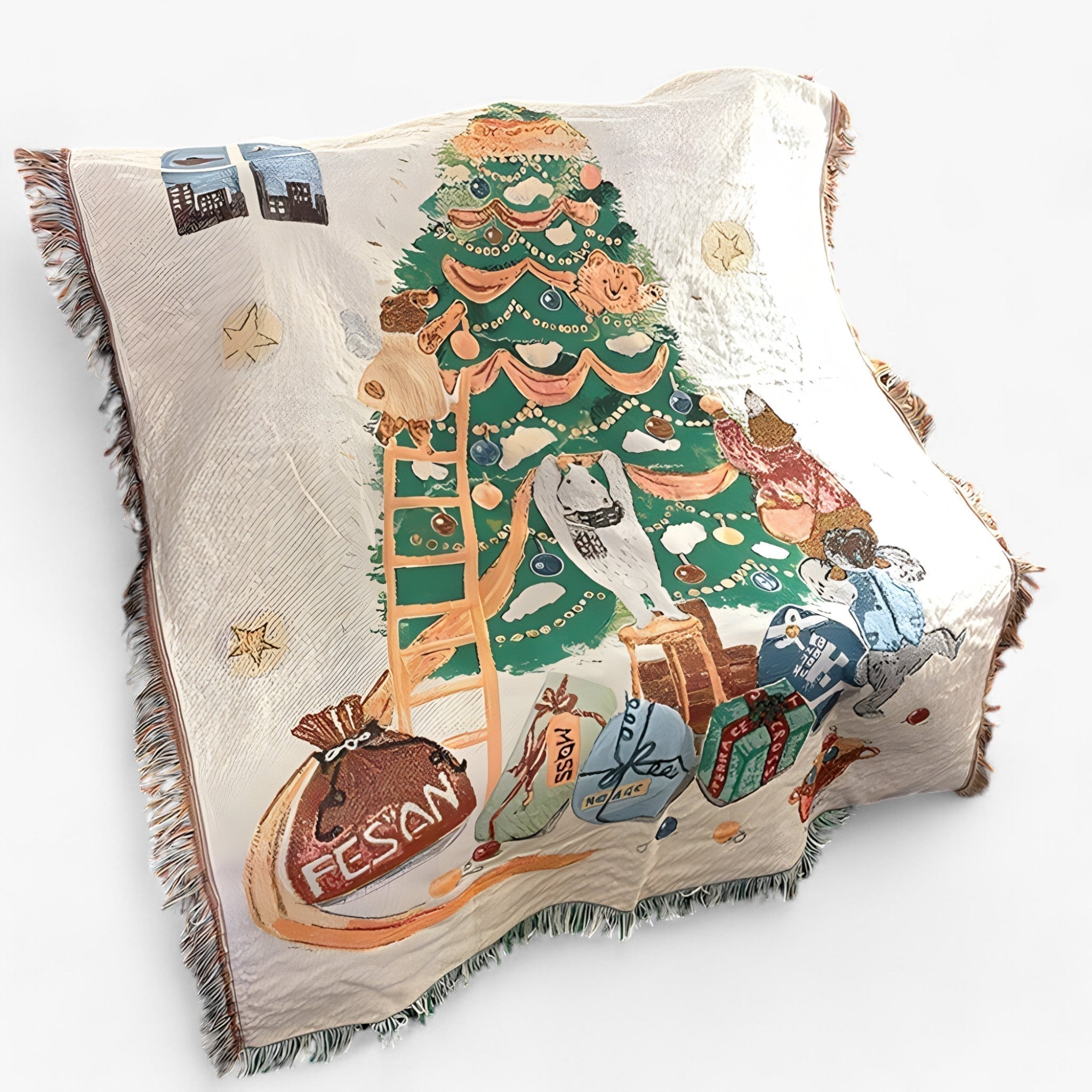 Tappeto Decorativo Festivo Stella di Natale Uomo - Orsi di Natale 130x160cm - accessori interni decorativo decorazione Natale eleganza camera festivo motivi schiaccianoci natale regalo Natale stella tappeti tappeto tappeto casa tappeto decorativo tappeto festivo tappeto morbido uomo - Concept Palermo
