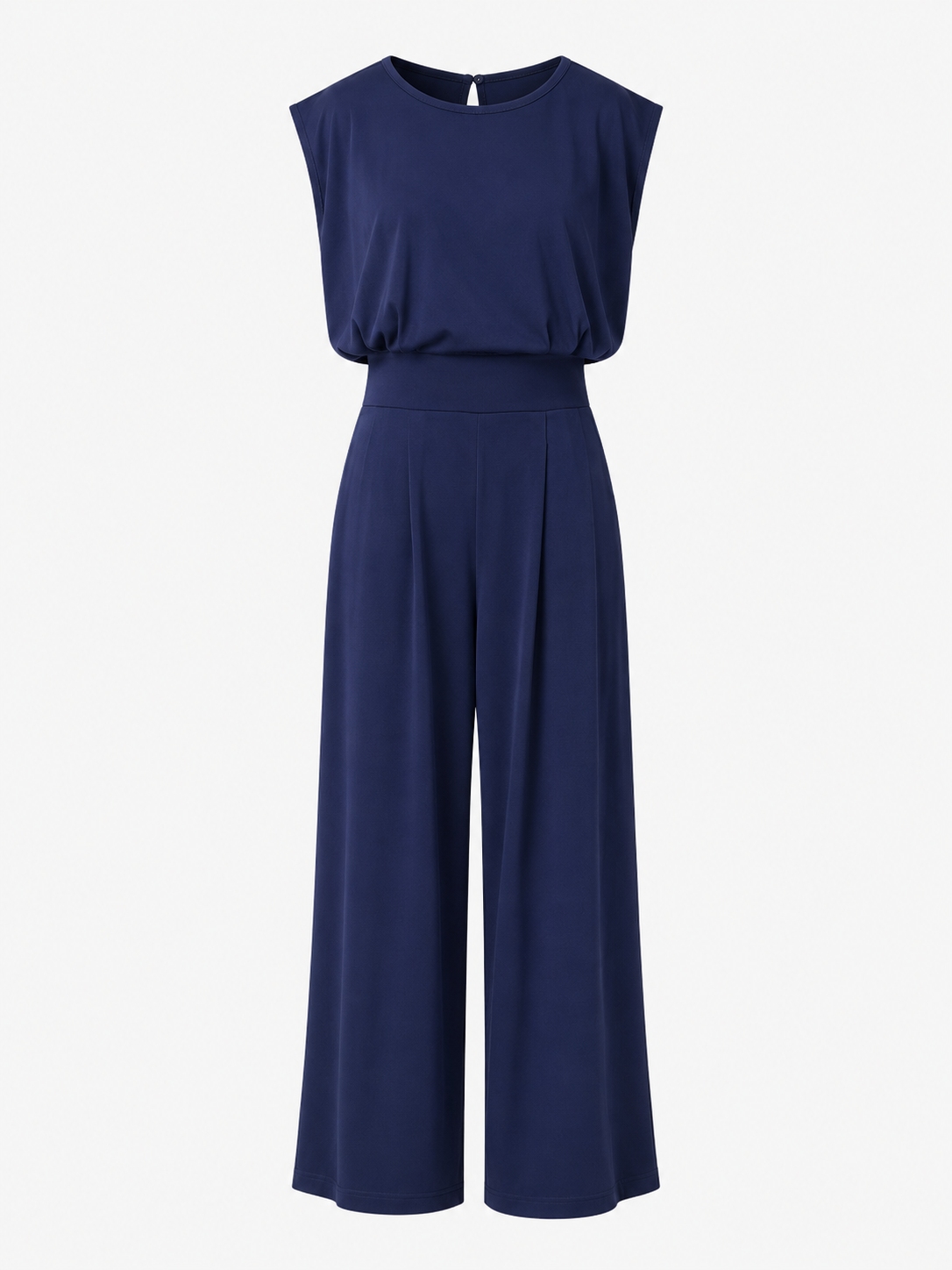 Tuta Donna Elegante a Gamba Larga in Poliestere – Stile Moderno e Raffinato - Blu - abbigliamento per eventi abbigliamento sensuale completa donna moda donna one-pieces stile moderno tuta tuta casual tuta donna tuta elegante tuta femminile tuta in poliestere tuta versatile versatile vestibilità comoda - Concept Palermo