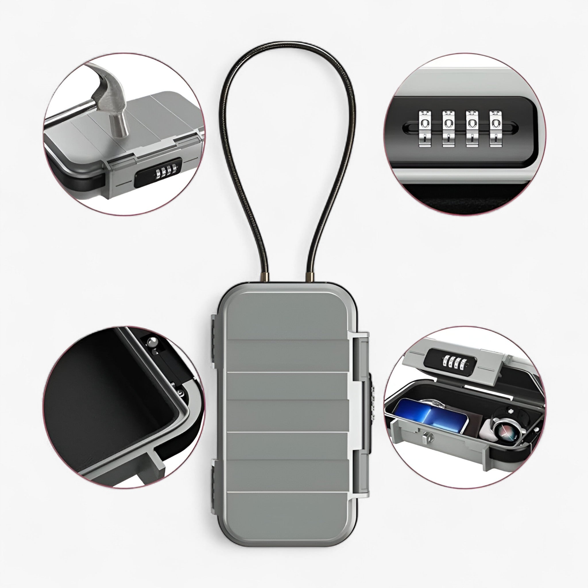 Caja fuerte portátil de ABS para objetos de valor