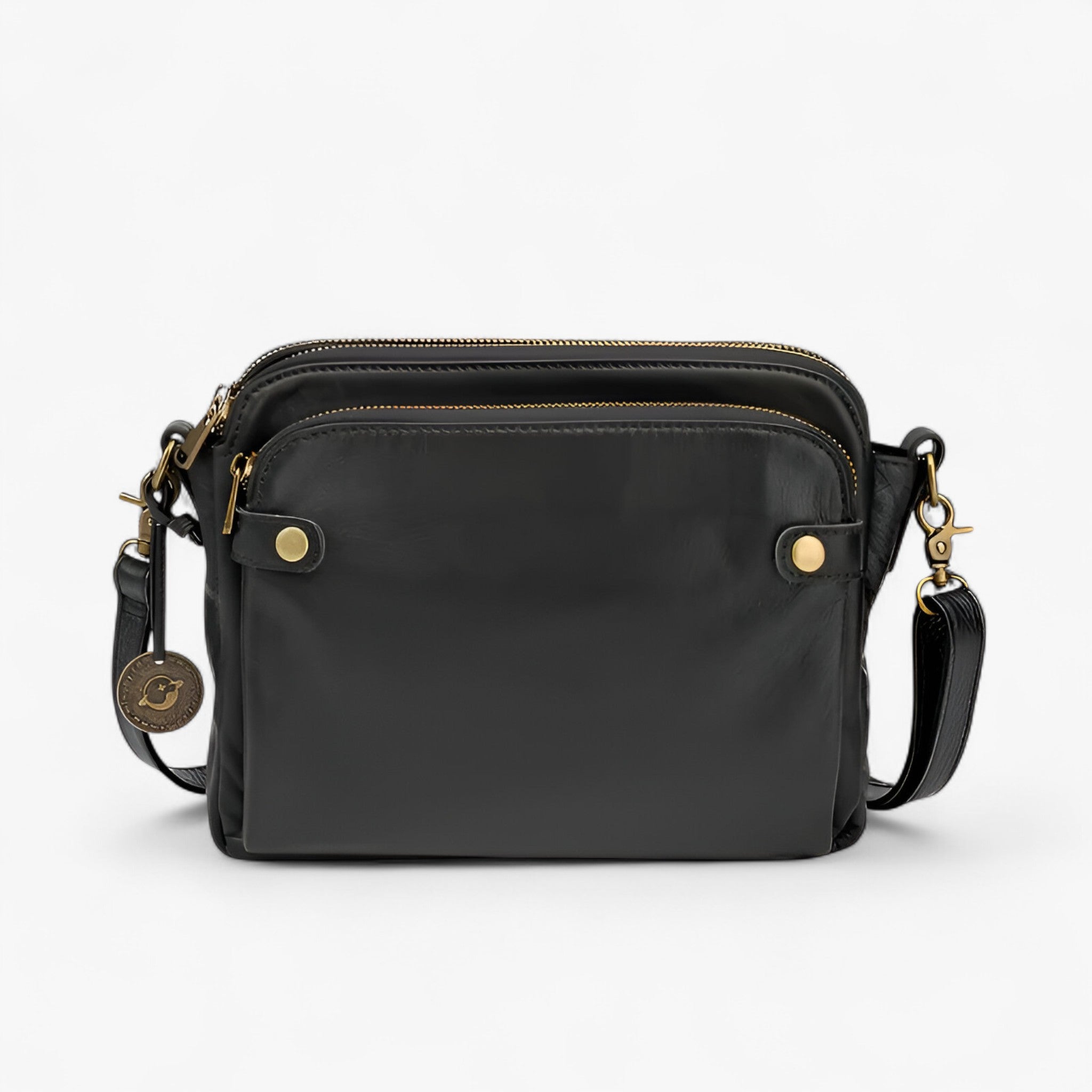 Borsa a Tracolla AgentBag™ in Vera Pelle Nera da Uomo/Donna - Elegante e Funzionale - - agentbag bags borse Old (Google) old_google pelle tracolla - Concept Palermo
