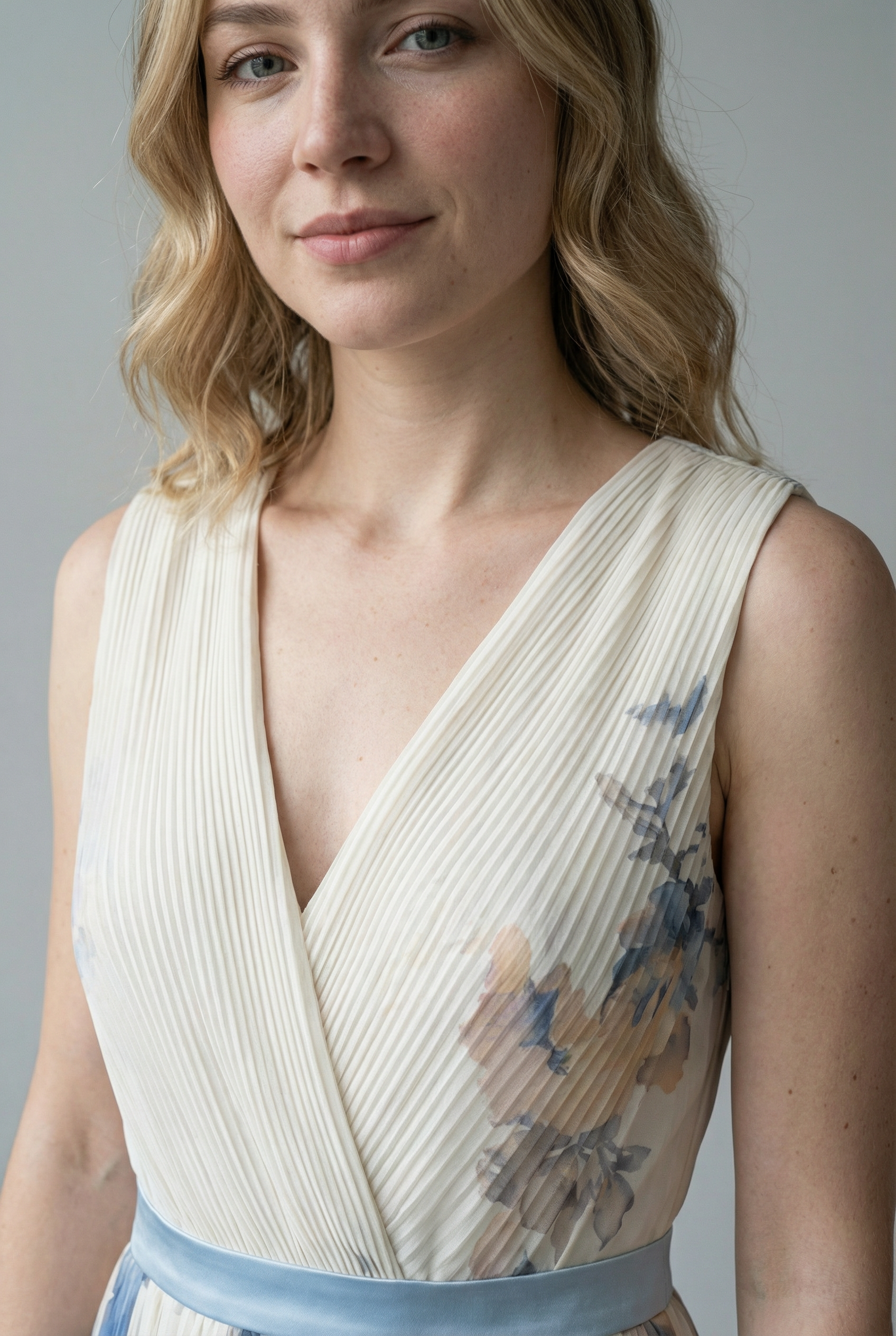 Vestito vintage Luciana Damer con pieghe e motivo acquerello Donna - - Abendkleid(Evening dress) acquerello damer donna dresses Dresses & Jumpsuits Holiday Season luciana Midi Dresses motivo pieghe Spring/Summer vestito Women - Concept Palermo