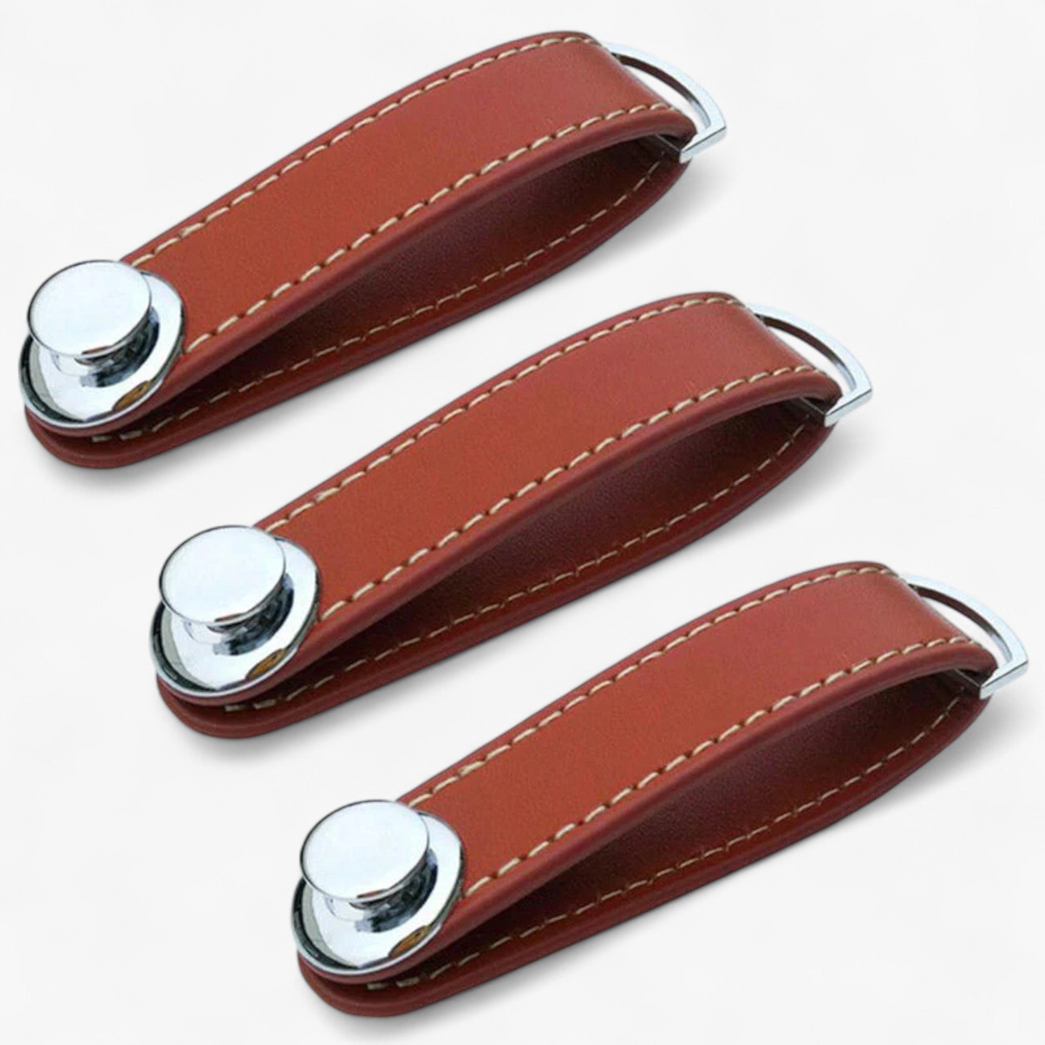 Organizzatore di Chiavi in Pelle™ (1+2 ) - Marrone 3 Pezzi - chiavi key key organizer organizzatore organizzatore chiavi organizzatore di chiavi in pelle™ (1+2 gratis) - € pelle - Concept Palermo