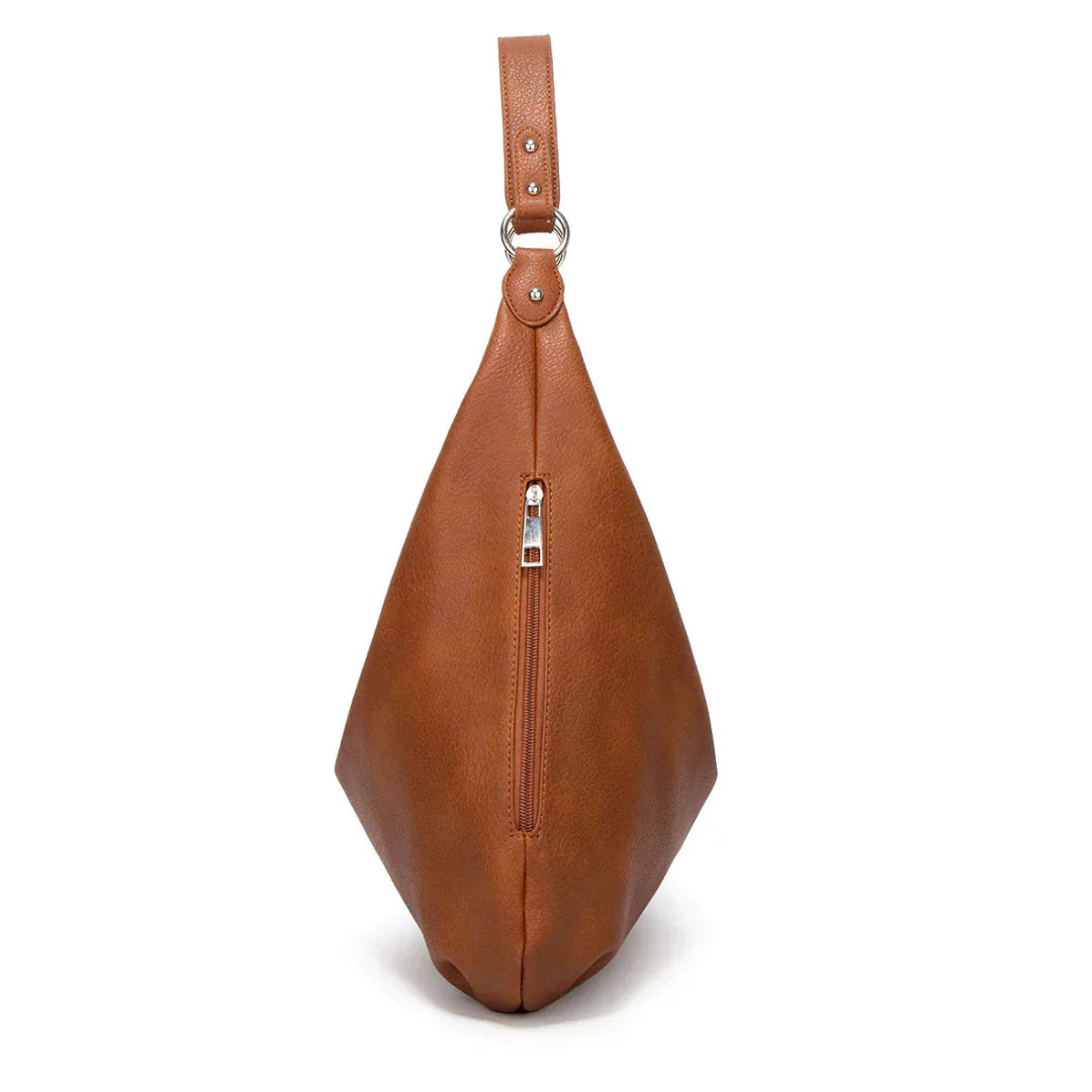 Borsa Hobo Donna Grande in Pelle Vegana Nera con Tracolla Regolabile - - Bags borsa borsa hobo donna hobo Leather Bag pelle vegana women bags - Concept Palermo