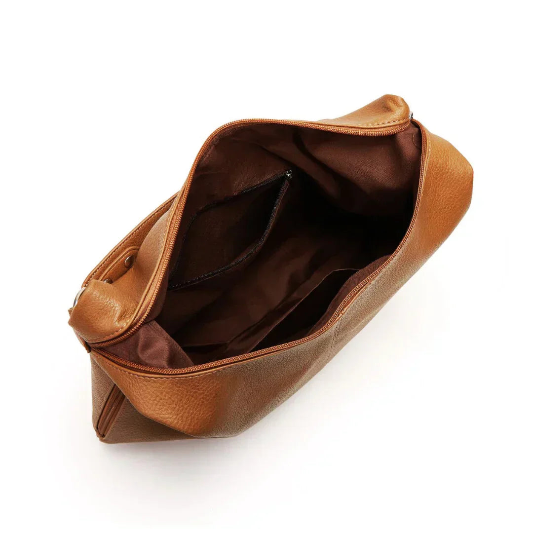 Borsa Hobo Donna Grande in Pelle Vegana Nera con Tracolla Regolabile - - Bags borsa borsa hobo donna hobo Leather Bag pelle vegana women bags - Concept Palermo