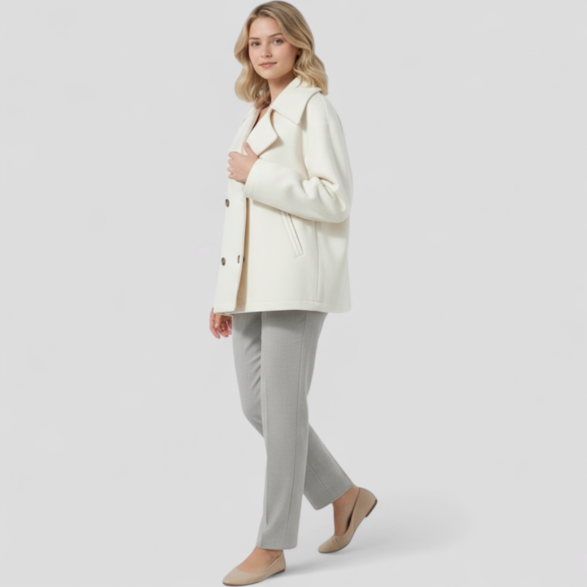 Giacca Corta di Lana Donna Elegante Calda Invernale - Vari Colori e Taglie - - calore corta donna giacca giacca lana lana shop now trendy fashion women's coats & jackets - Concept Palermo