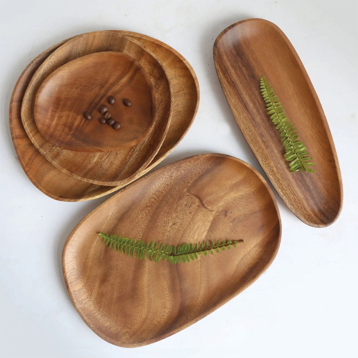 Piatti in Noce e Acacia Servizio da Tavola in Legno per Intrattenimento Stile - - acacia Decor home & garden intrattenimento Kitchen legno noce piatti piatti noce servizio Tableware - Concept Palermo