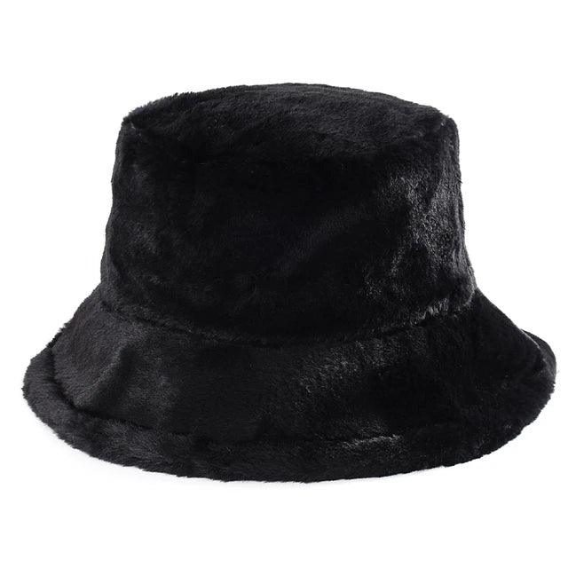 Inverno Cow Leopard cappello a secchiello in pelliccia sintetica Velluto - Nero - accessoires bags cappello inverno inverno leopard leopard pelliccia secchiello sintetica tassen - Concept Palermo