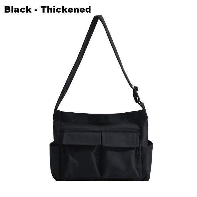 JOSEPHINA - Borsa a tracolla vintage in tela per donna - Nero-addensato - Bags borsa donna handbags josephina Shoulder Bags tela tracolla vintage women bags - Concept Palermo