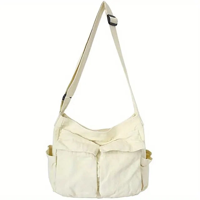 JOSEPHINA - Borsa a tracolla vintage in tela per donna - Bianco - Bags borsa donna handbags josephina Shoulder Bags tela tracolla vintage women bags - Concept Palermo