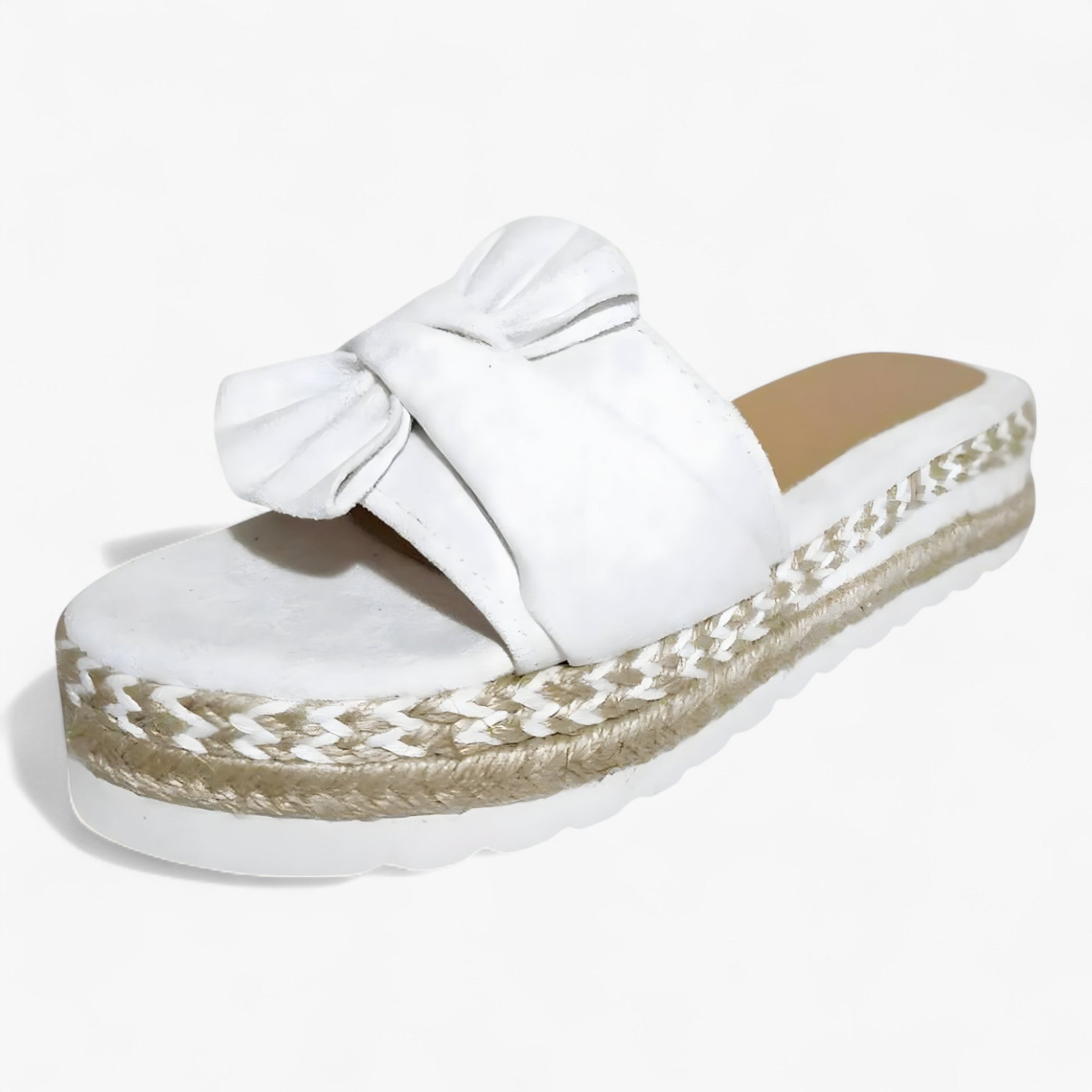 Sandalias cómodas para mujer con lazo elegante, material suave, varios colores y tallas