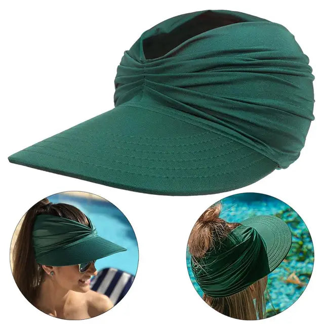 Cappello da spiaggia estivo con visiera ampia, cappello parasole pieghevole Uomo - Verde scuro Una misura - ampia Beach Hat cappello cappello spiaggia estivo Hat Women parasole pieghevole spiaggia Sun Hats uomo Women's Hat - Concept Palermo