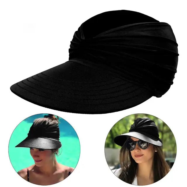 Cappello da spiaggia estivo con visiera ampia, cappello parasole pieghevole Uomo - Nero Una misura - ampia Beach Hat cappello cappello spiaggia estivo Hat Women parasole pieghevole spiaggia Sun Hats uomo Women's Hat - Concept Palermo