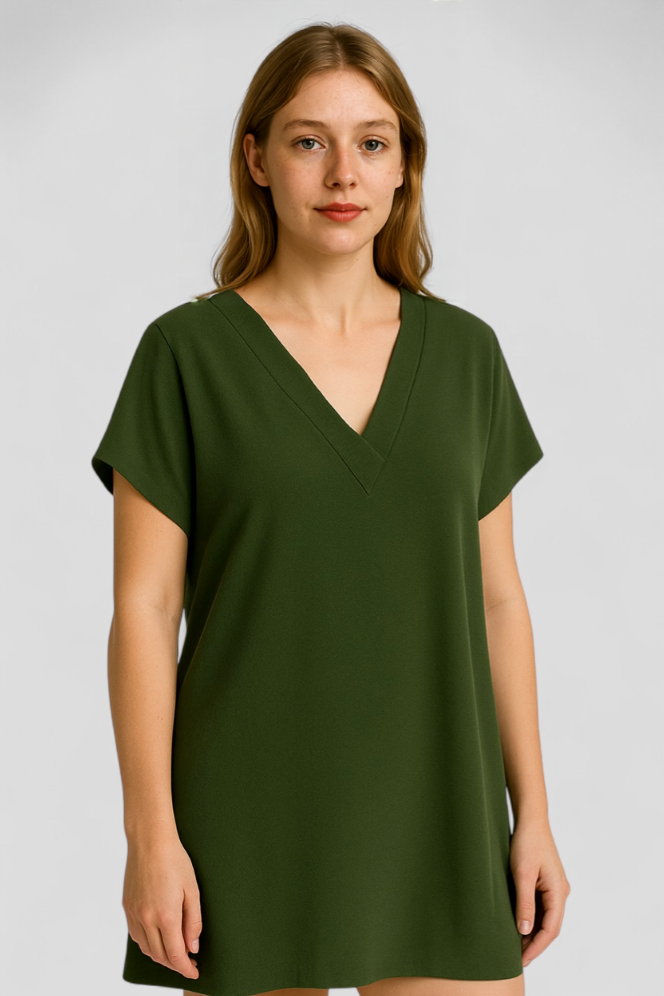 Abito Donna con V-Hals - - abito abito comfy abito con tummy control abito da donna abito donna abito elegante abito taglie forti abito V-hals abito versatile donna dresses hals moda donna vestito casual vestito da sera - Concept Palermo