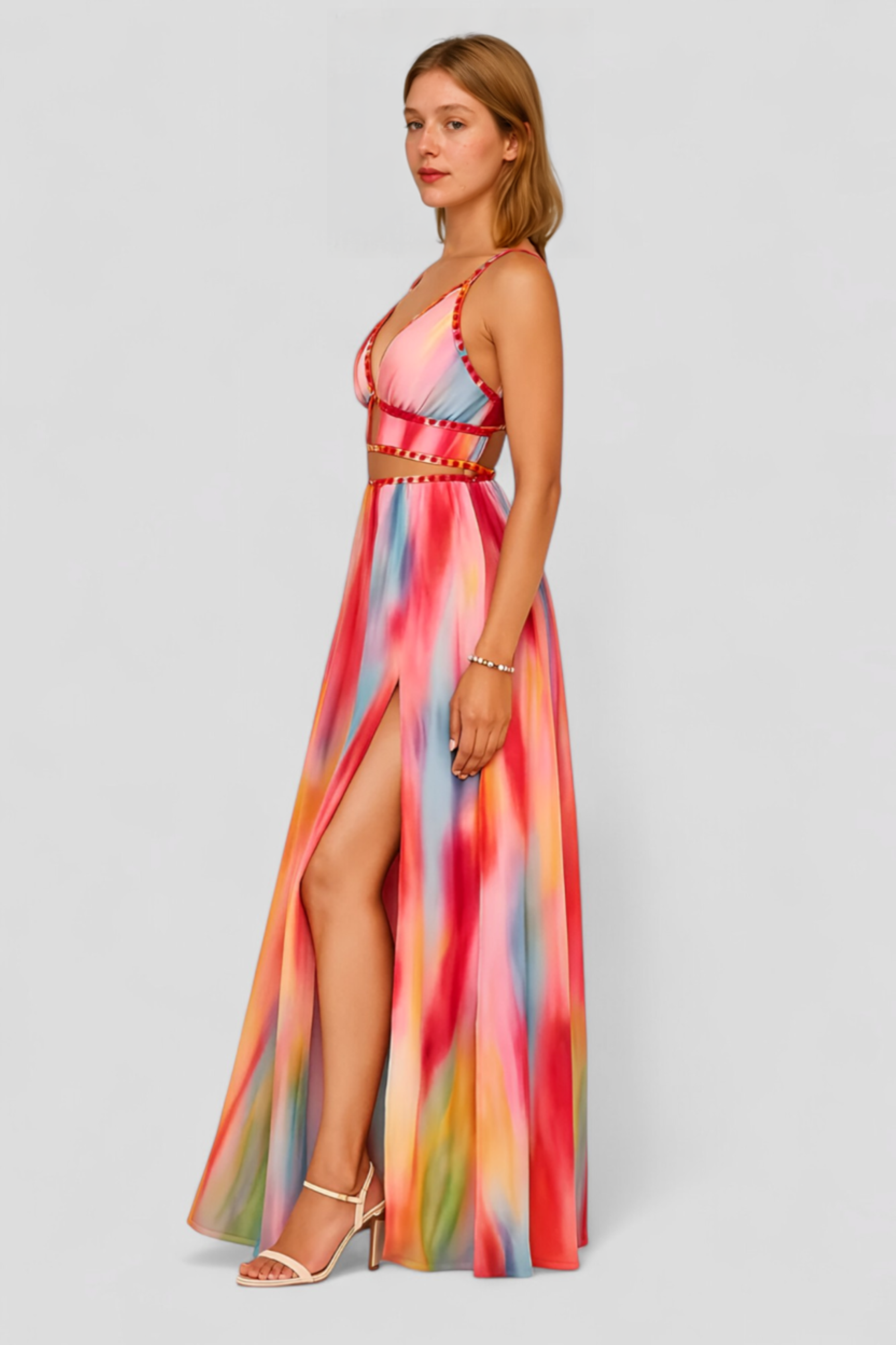 Abito Donna Maxi - - abito abito donna abito elegante abito maxi chiffon leggero design unico donna dresses moda femminile occasioni estive senza maniche stacca la figura stile estivo vestibilità slim vestito da spiaggia vestito fluido - Concept Palermo