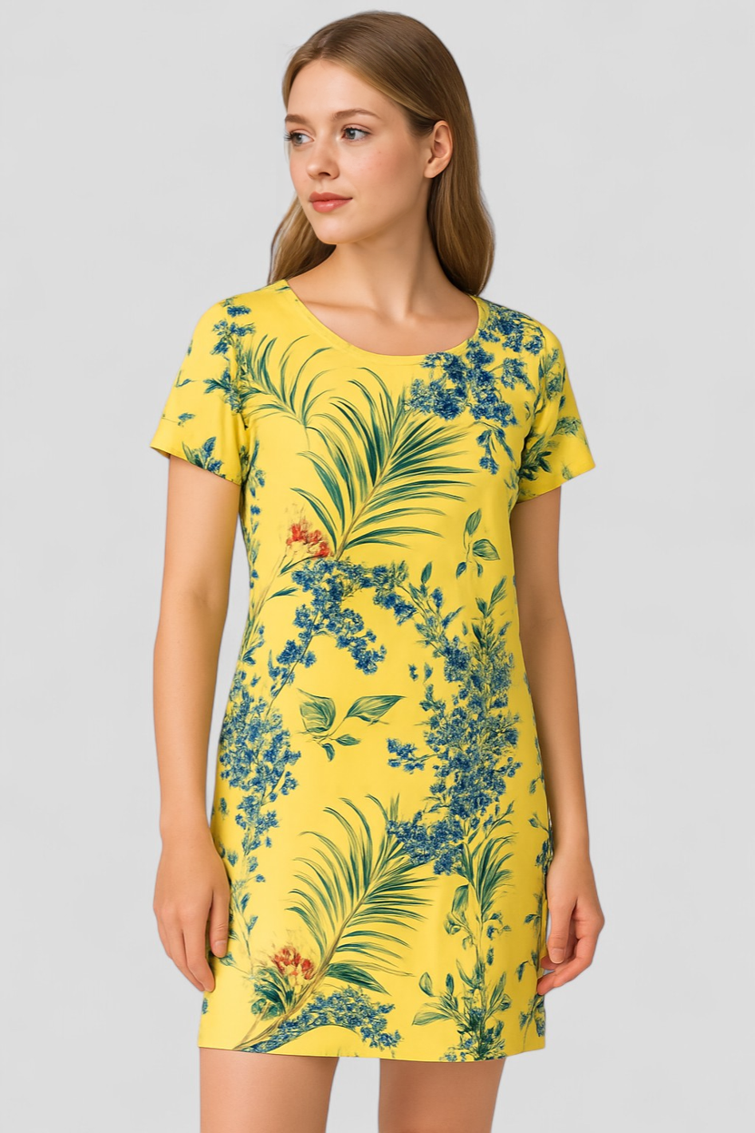Vestito Estivo Donna Floreale in Cotone Leggero - Abito Casual Elegante Comodo - - abbigliamento comodo abito abito casual abito con stampa abito donna abito versatile casual donna dresses moda femminile naturale stampa stile informale tessuto traspirante vestibilità ampia vestito estivo - Concept Palermo