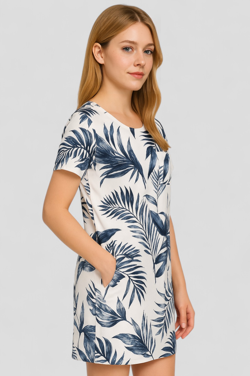 Vestito Estivo Donna Floreale in Cotone Leggero - Abito Casual Elegante Comodo - - abbigliamento comodo abito abito casual abito con stampa abito donna abito versatile casual donna dresses moda femminile naturale stampa stile informale tessuto traspirante vestibilità ampia vestito estivo - Concept Palermo