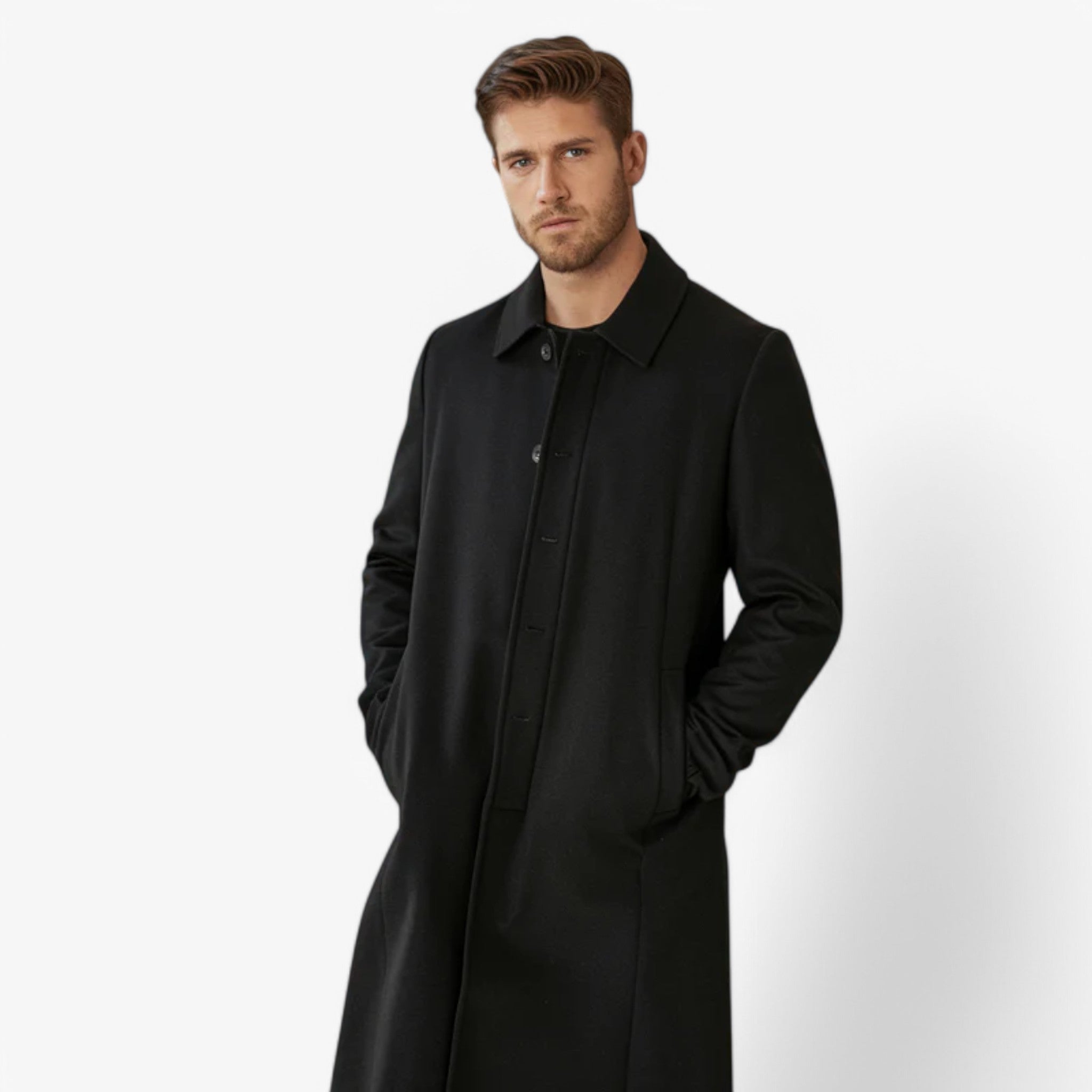 Cappotto in lana di media lunghezza Uomo - - cappotto cappotto lana lana lunghezza media men's coats & jackets uomo - Concept Palermo