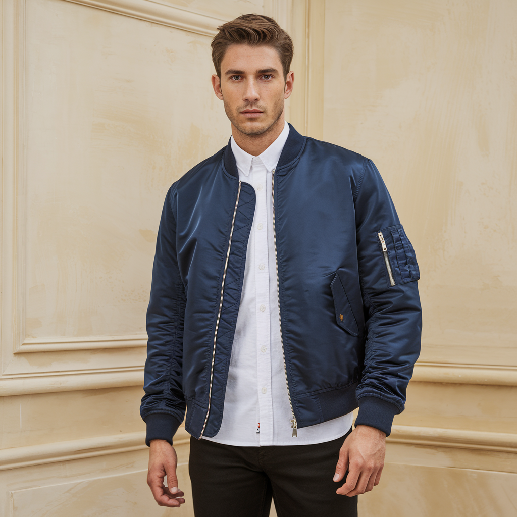 Giacca da pilota Aero Uomo - Giacca da volo con colletto rialzato Unicolore - - aero colletto giacca giacca pilota jacket jacket for men Jackets & Coats men's coats & jackets Outerwear & Jackets pilota rialzato unicolore winter jacket Winter jacket men - Concept Palermo
