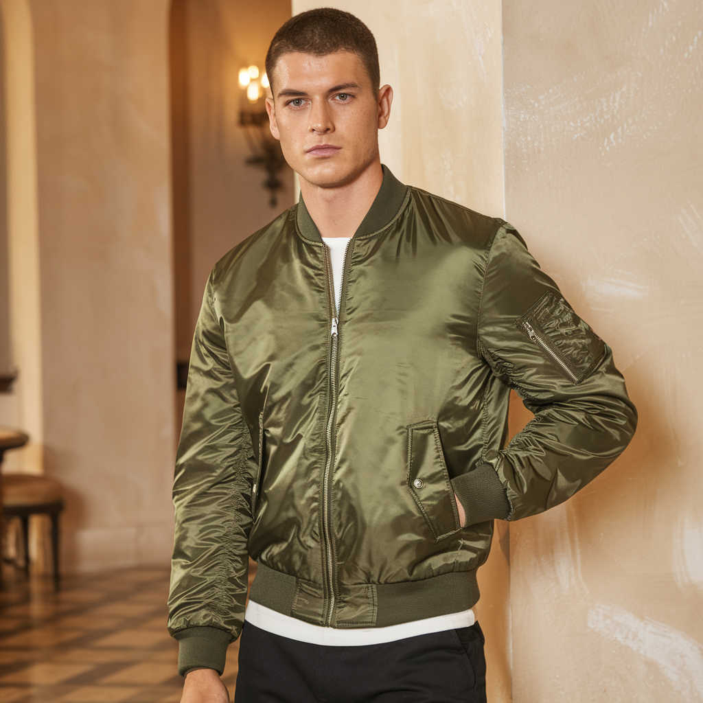Giacca da pilota Aero Uomo - Giacca da volo con colletto rialzato Unicolore - - aero colletto giacca giacca pilota jacket jacket for men Jackets & Coats men's coats & jackets Outerwear & Jackets pilota rialzato unicolore winter jacket Winter jacket men - Concept Palermo
