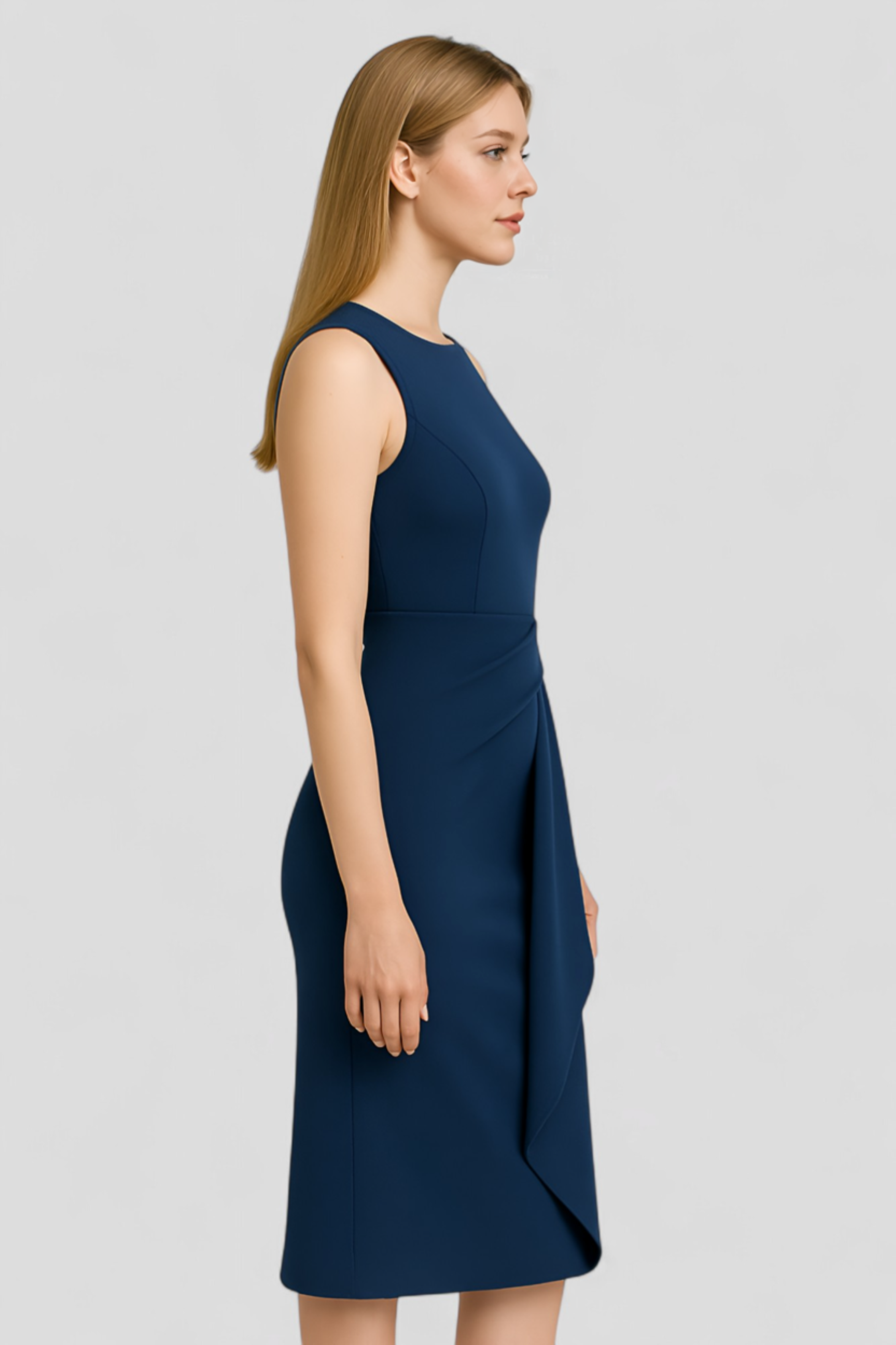 Vestito Elegante Donna in Raso Nero S-XL - Abito da Sera o Cerimonia Lungo - - abito da sera abito plissettato donna dresses fashion femminile moda donna scollo rotondo tessuto elasticizzato vestito vestito donna vestito elegante vestito elegante da donna vestito estivo vestito slim-fit - Concept Palermo