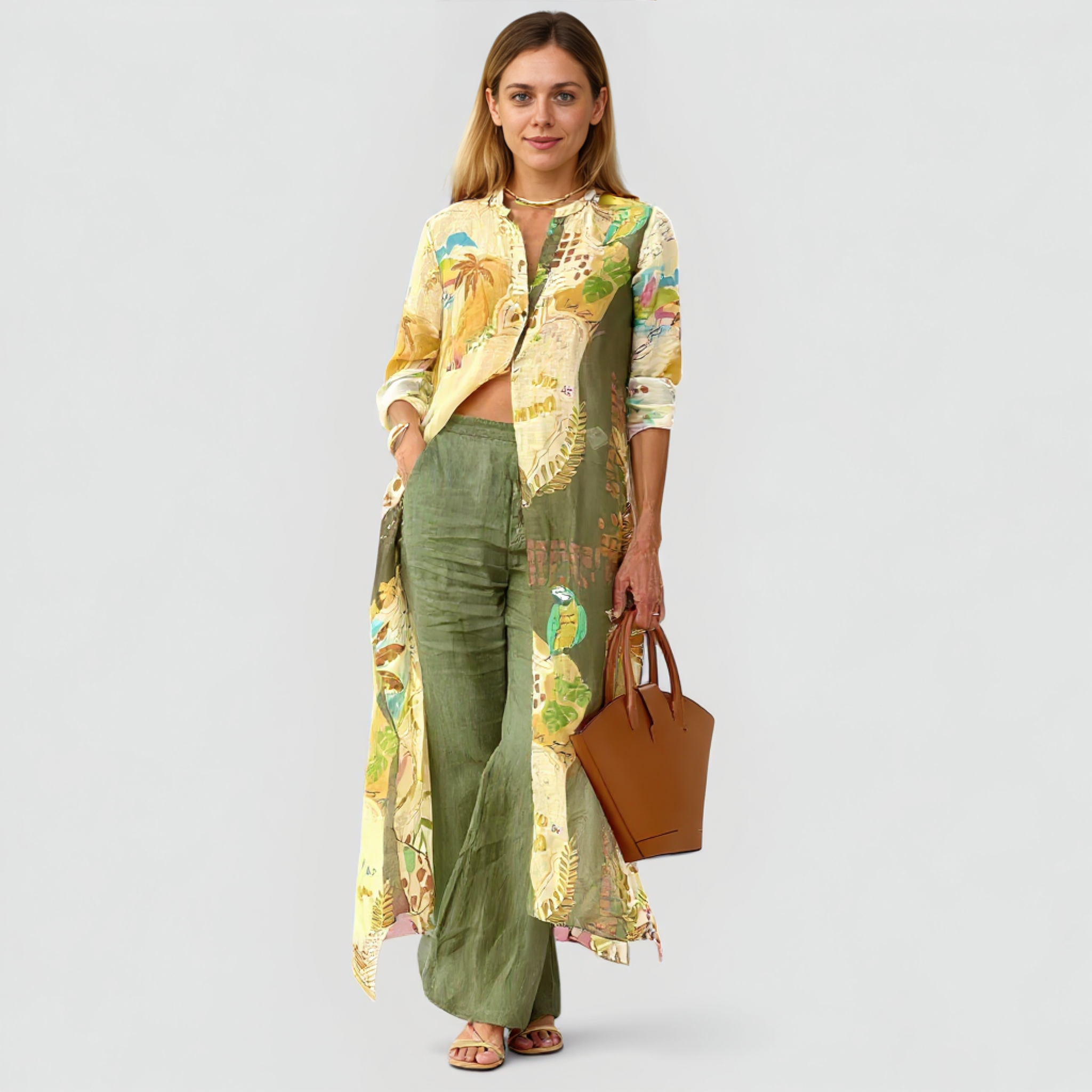 Completo Donna in Lino Estivo - - abbigliamento estivo abiti senza maniche abito in lino completo completo donna completo elegante design asimmetrico donna estivo finale sofisticato lino linotipo moda estiva outfit chic outfit sets vestibilità ampia - Concept Palermo
