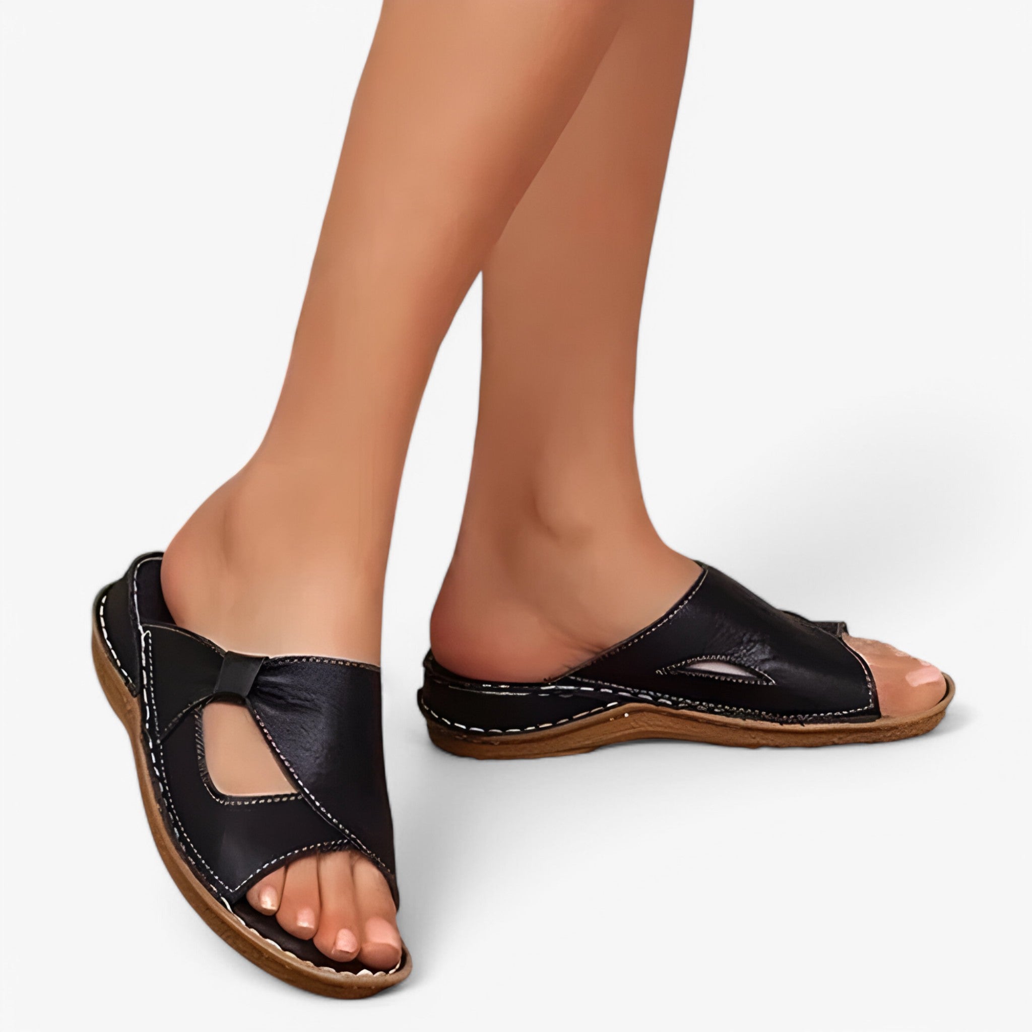 Sandali ergonomici per l'escursionismo - sandali da donna confortevoli per un utilizzo prolungato - Nero - confortevoli donna ergonomici escursionismo march prolungato sandali sandali ergonomici sandals - Concept Palermo