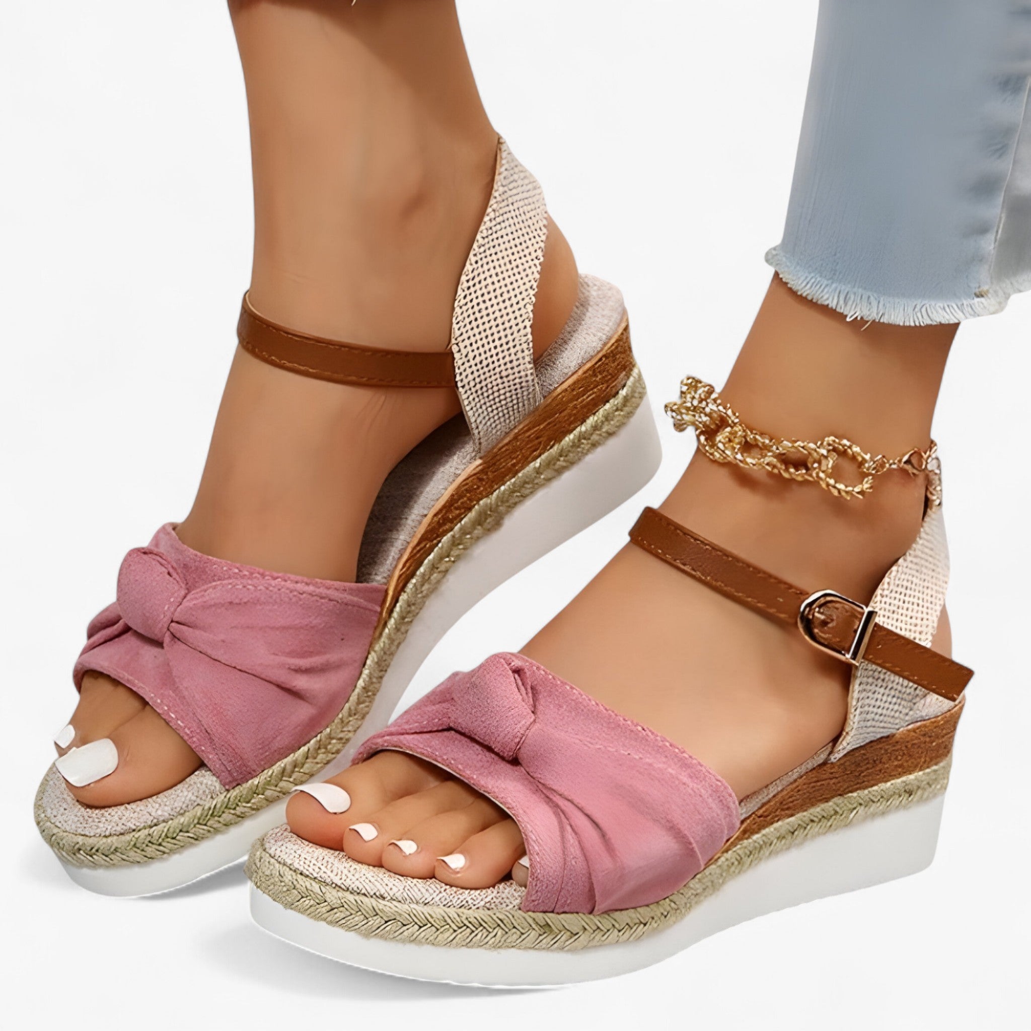 Sandali con zeppa - Tendenza e traspirante Donna