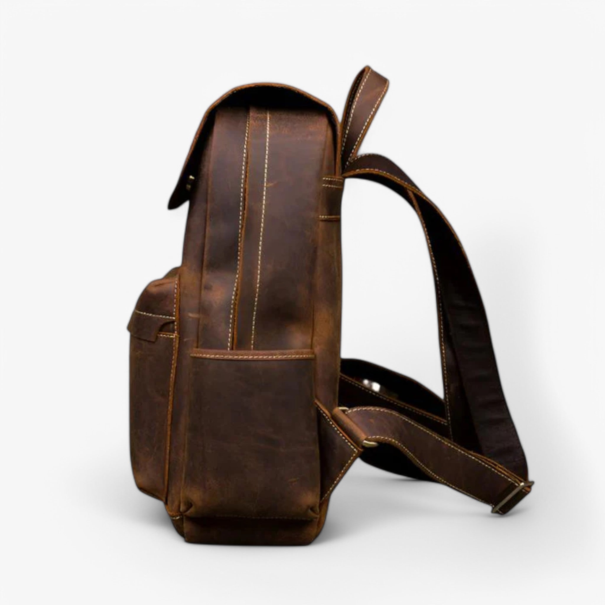 Zaino in Pelle Nero Elegante e Pratico - - accessoires bags pelle pratico tassen zaino zaino pelle - Concept Palermo