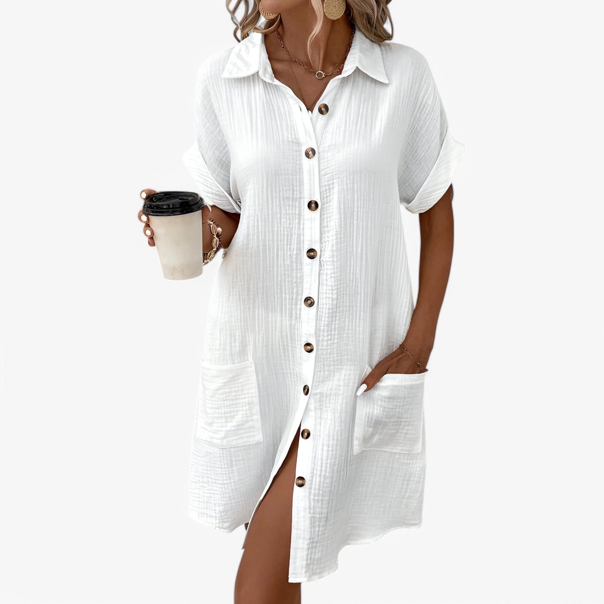 Vestito Estivo Donna in Cotone Leggero - Ideale per Spiaggia e Tempo Libero - - cotone donna dresses estivo leggero MEGA vestito vestito estivo - Concept Palermo