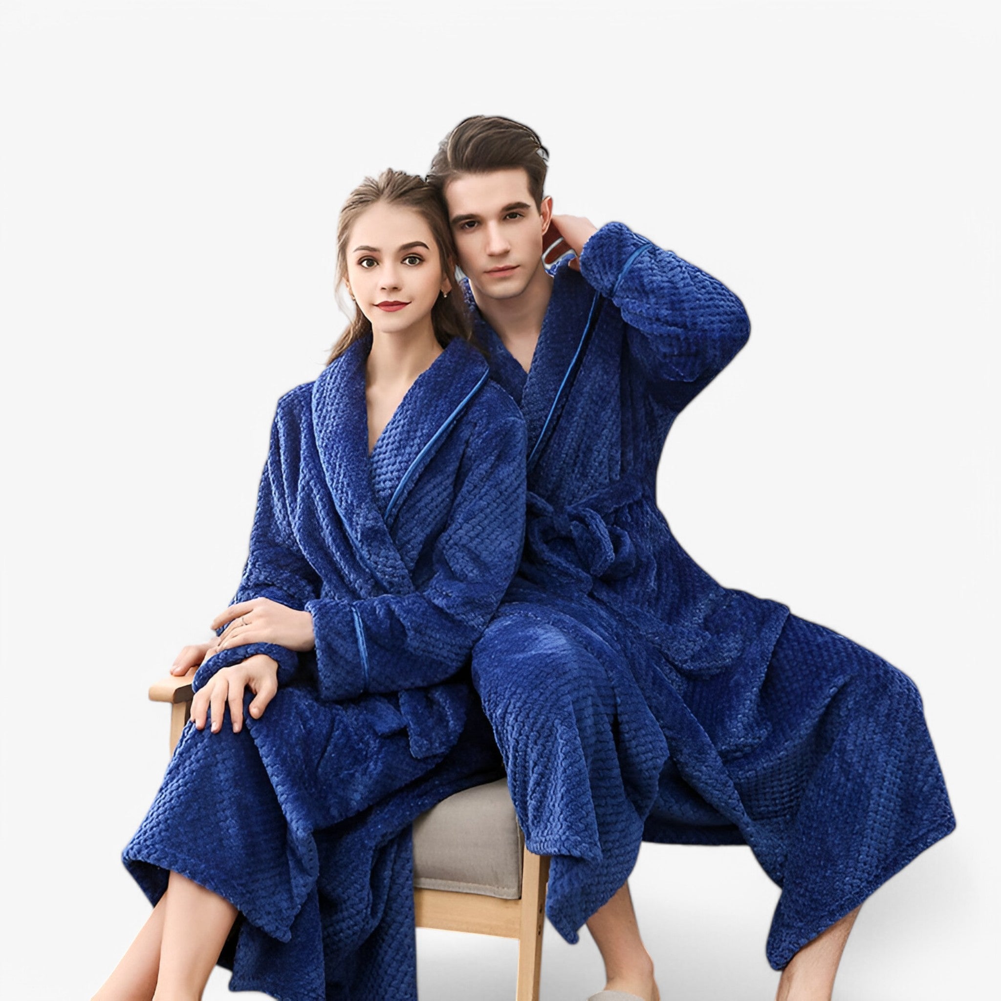 Morbido Accappatoio in Pile Donna - Zaffiro - accappatoio accappatoio pile Autumn Bathrobes donna Fleece Fluffy Long Sleeve Nightgown Pajama pile Pocket Robe Sleepwear sofia | morbido accappatoio in pile - € Solid Color Spring Winter Women - Concept Palermo