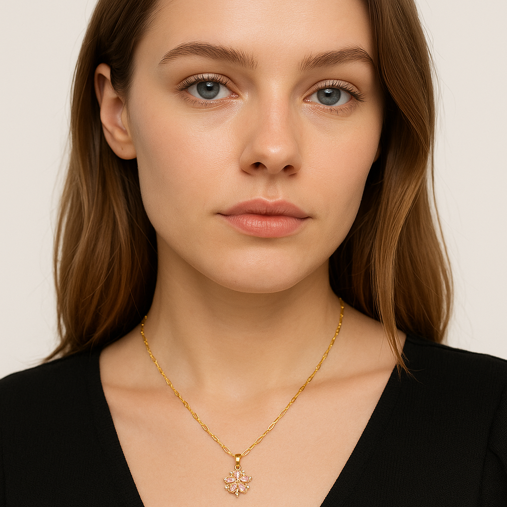 Collana romantica Sakura - Femminile Pink Lana Donna - - collana collana romantica Cute/Romantic donna fashion femminile jewelry lana NECKLACES Pendant Necklaces romantica sakura Women womens fashion - Concept Palermo