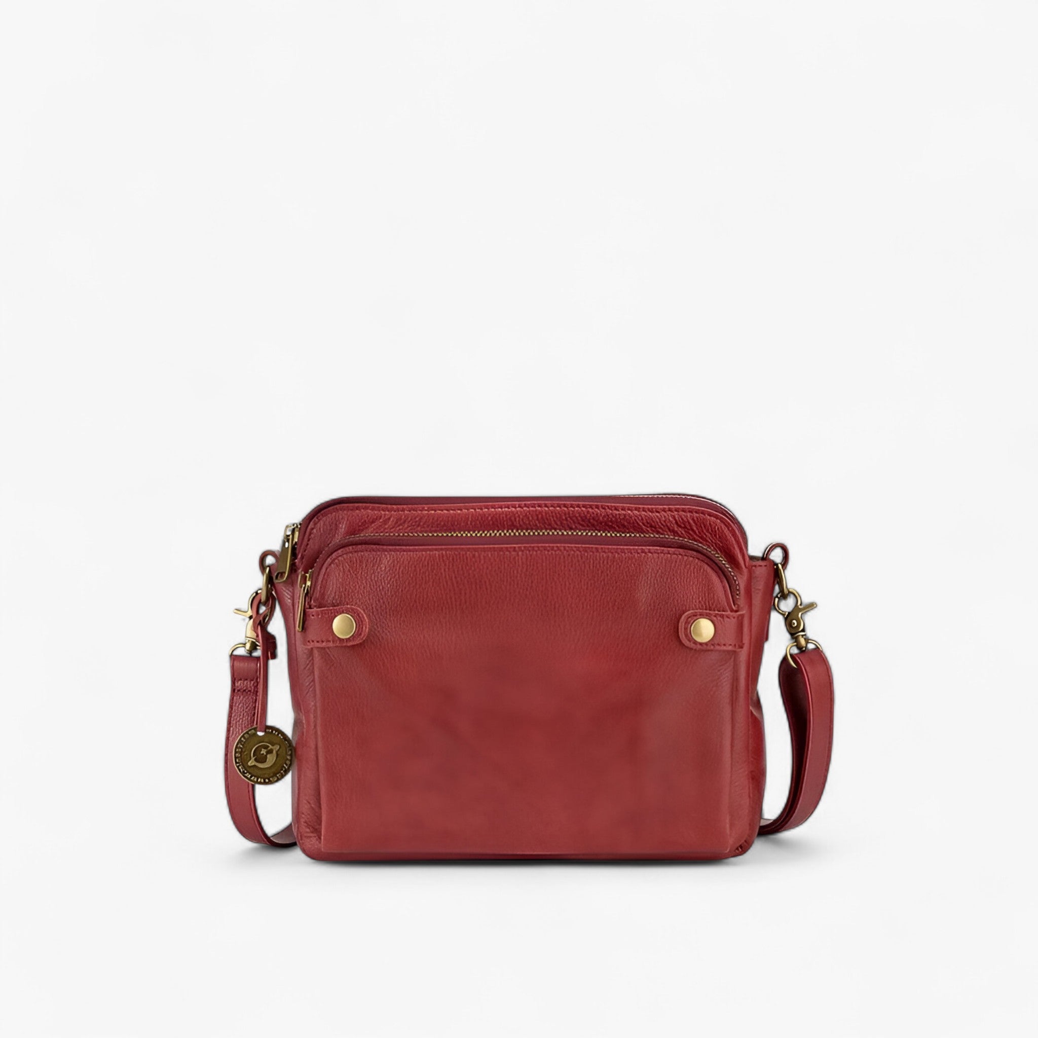 Borsa a Tracolla AgentBag™ in Vera Pelle Nera da Uomo/Donna - Elegante e Funzionale - Rosso - agentbag bags borse Old (Google) old_google pelle tracolla - Concept Palermo