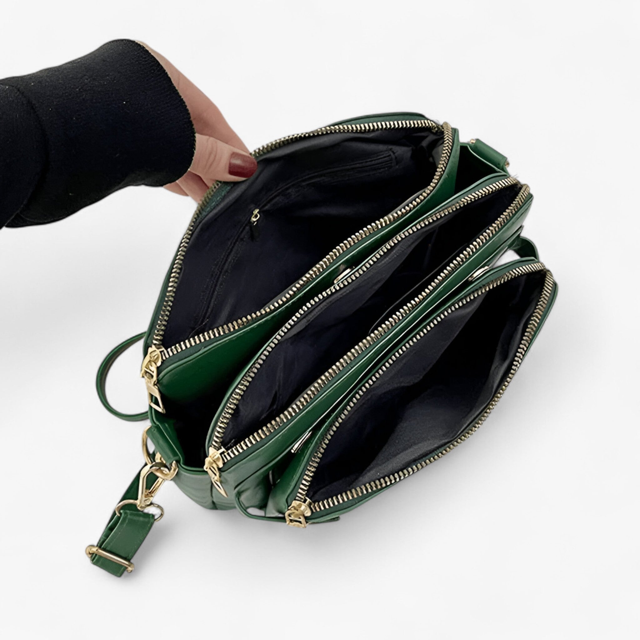 Borsa a Tracolla AgentBag™ in Vera Pelle Nera da Uomo/Donna - Elegante e Funzionale - - agentbag bags borse Old (Google) old_google pelle tracolla - Concept Palermo