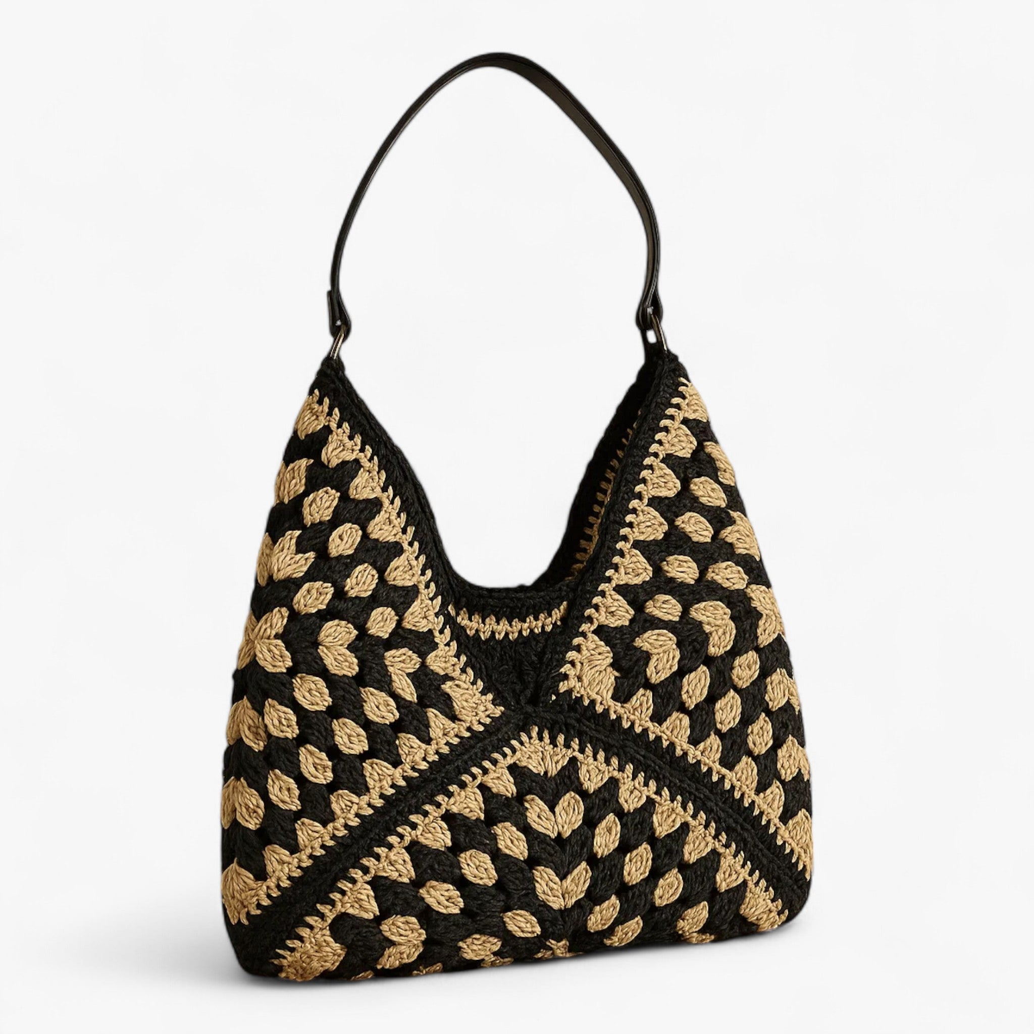 Borsa Donna Grande Beige Paglia Elegante con Manici Similpelle - Estiva a Spalla - - borsa borsa paglia elena | borsa in paglia intrecciata - €25 intrecciata paglia - Concept Palermo