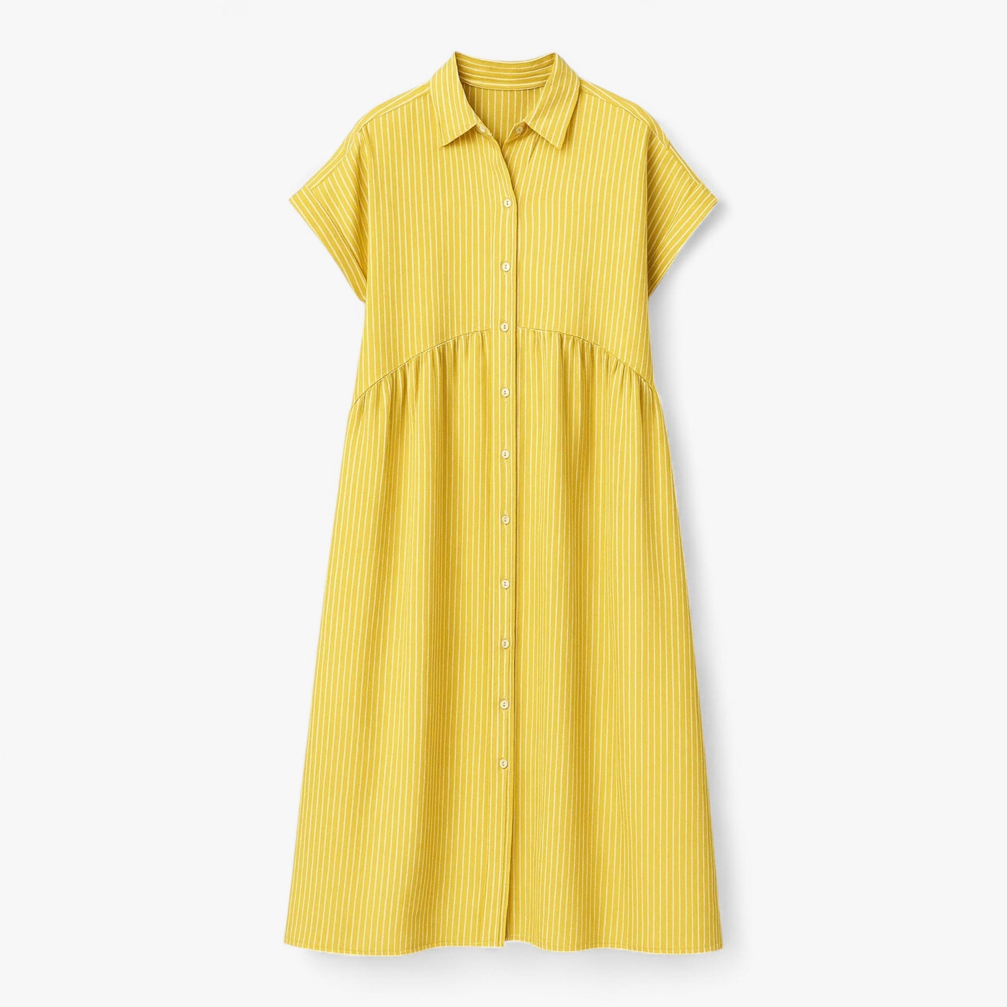 Leggera e Leggera Vestito Estivo da Donna – Comfort nel Design Scandinavo - Geel - ademende stof casual jurk comfort comfortabele jurk design donna dresses estivo leggera leggera leggera lichte jurk scandinavo zomerjurk - Concept Palermo