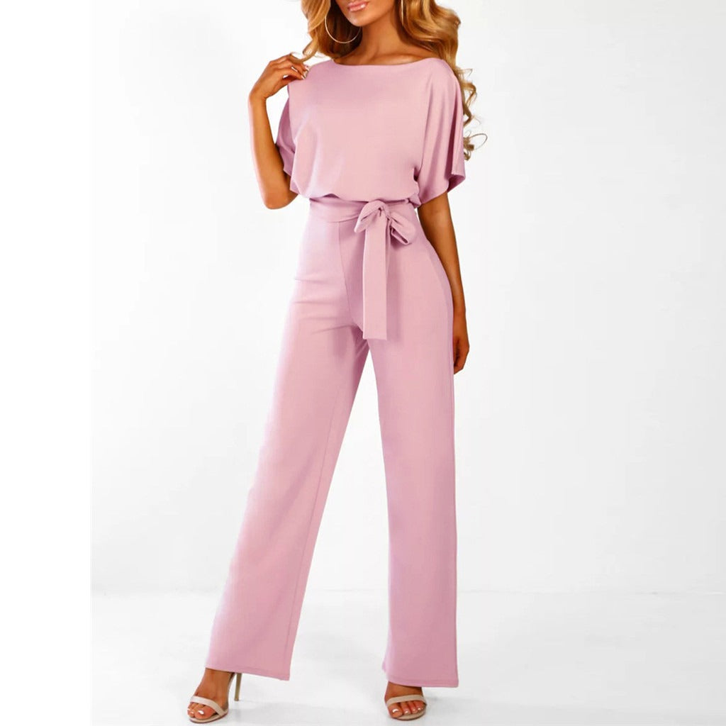 Combinaison Femme Fluide Élégante Ceinturée Large Parfaite - Rose - 29/3/2025 ceinturée combinaison combinaison ceinturée cross-from-seroa-10007771021578 dresses femme jambes larges New-google popular robes - Concept Palermo