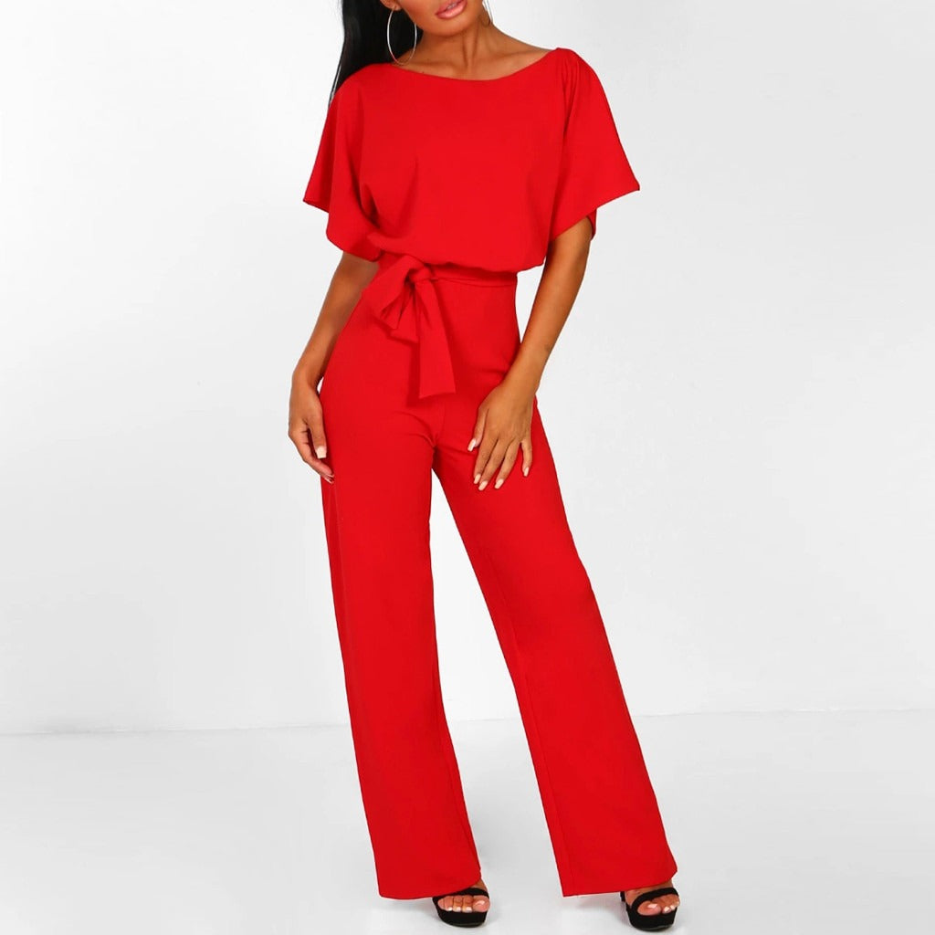 Combinaison Femme Fluide Élégante Ceinturée Large Parfaite - Rouge - 29/3/2025 ceinturée combinaison combinaison ceinturée cross-from-seroa-10007771021578 dresses femme jambes larges New-google popular robes - Concept Palermo