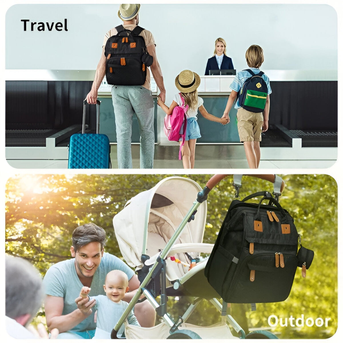 Zaino per bambini con fasciatoio - Alta Qualita, Consegna Rapida - - Backpacks Bags Unisex - Concept Palermo