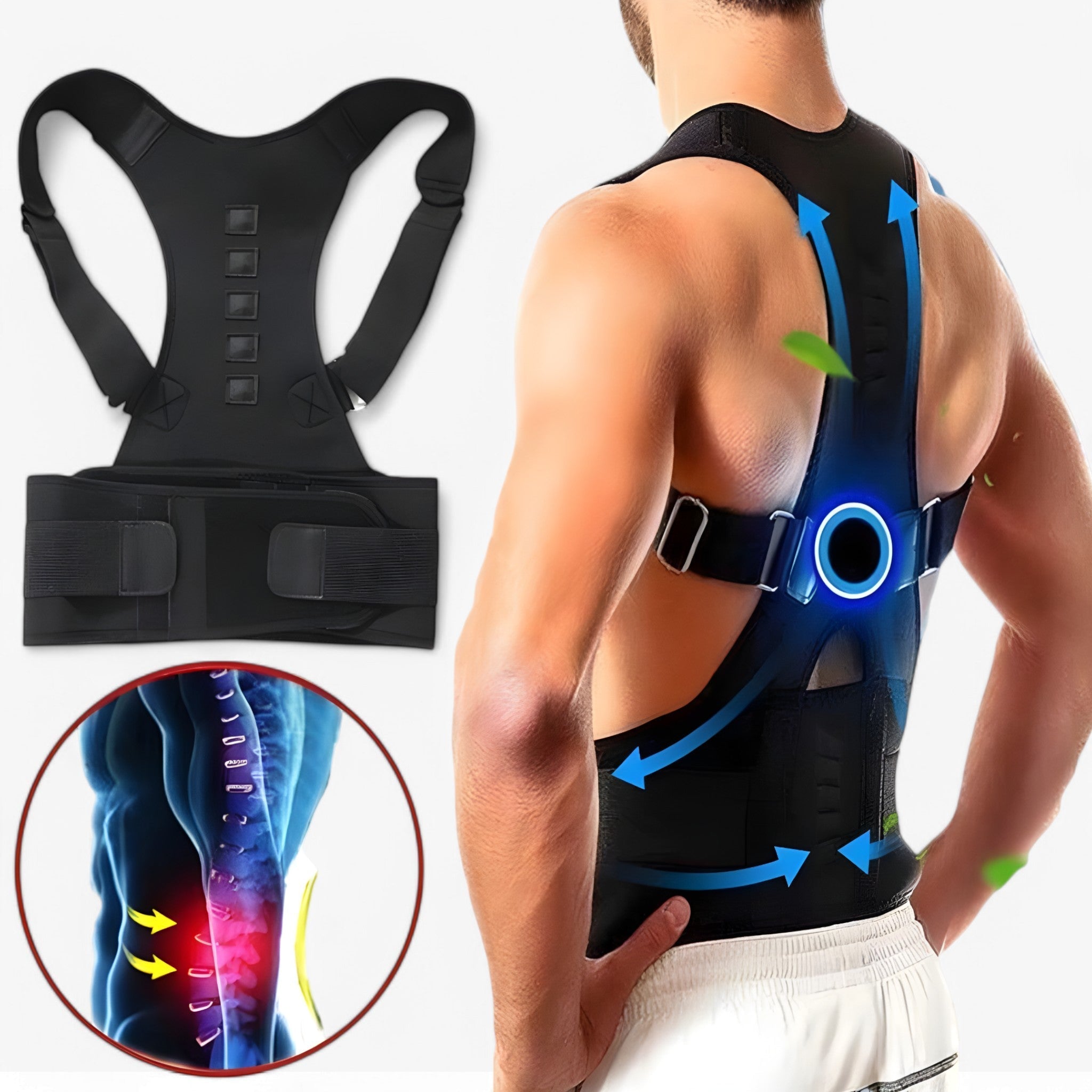 Correttore Posturale BeltGuard Unisex Regolabile e Traspirante per Schiena Dritta Uomo e Donna - - back brace back support beltguard beltguard - supporto per una migliore postura - € Body care body support gadgets migliore postura supporto - Concept Palermo