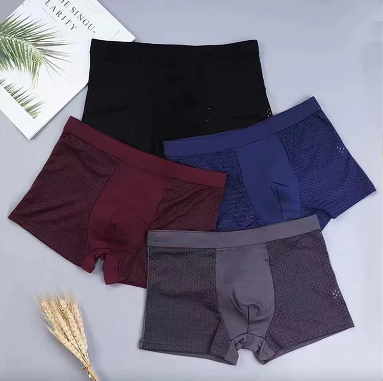 Slip Uomo in Bambù Morbido e Traspirante (Confezione 5+5) - 2 Nero - 1 Grigio - 1 Rosso - 1 Blu - bambù biancheria biancheria intima biancheria intima in bambù (5+5 gratis) - €25 broeken intima Men uomo - Concept Palermo