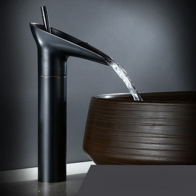 Waterfall rubinetto antico rubinetto per lavabo da bagno miscelatore per lavabo in ottone Donna - Nero alto - antico antique bathroom antique faucet bagno Bathroom Bathroom Faucets donna faucet brass basin Faucets home & garden lavabo miscelatore mixer taps ottone rubinetto sink faucet Waterfall faucet - Concept Palermo