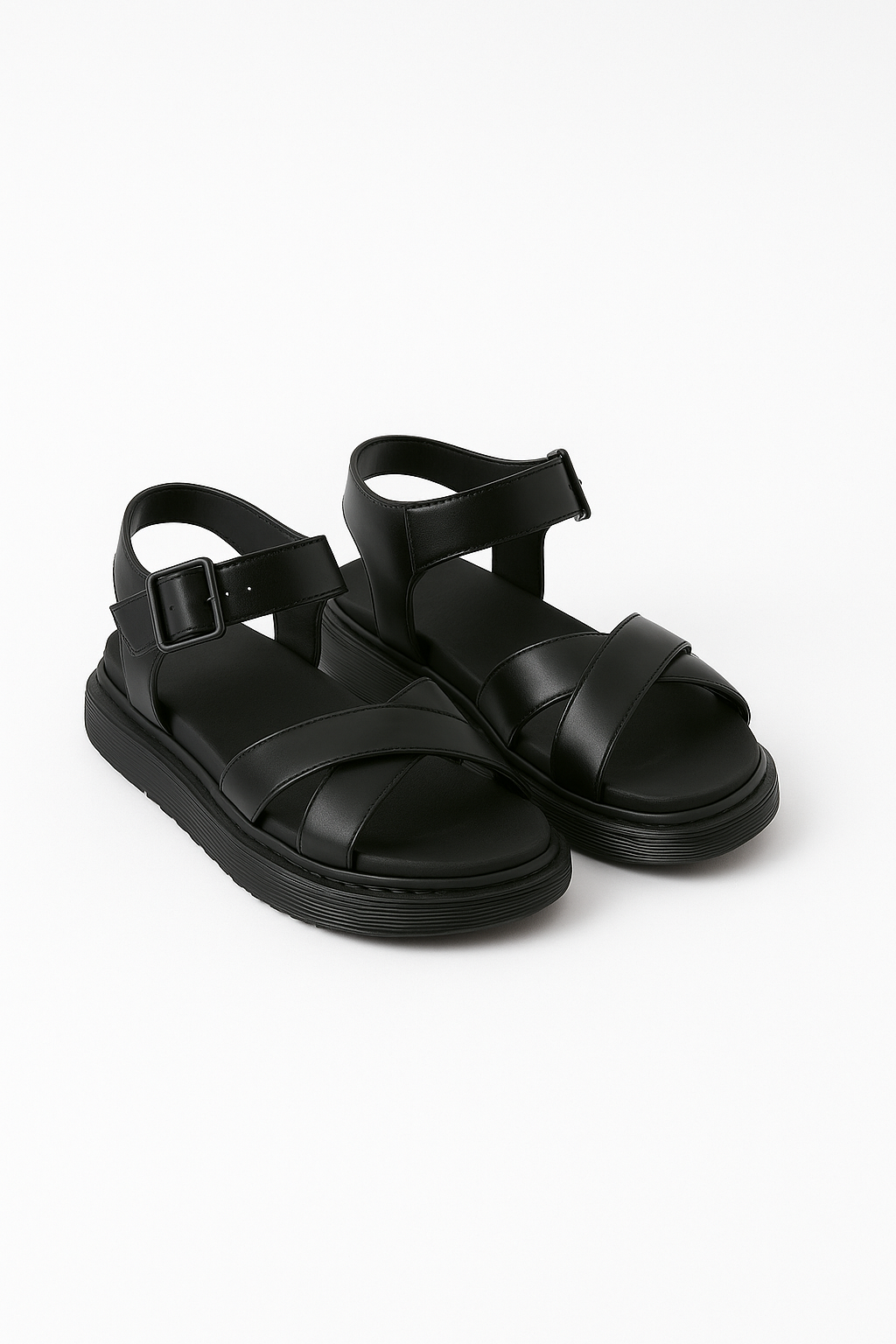 Sandali Artemis Plateau Uomo con Fibbia, Eleganti e Confortevoli - Nero - artemis fashion fibbia Frauen Sandalen plateau sandali sandali artemis sandals uomo women - Concept Palermo