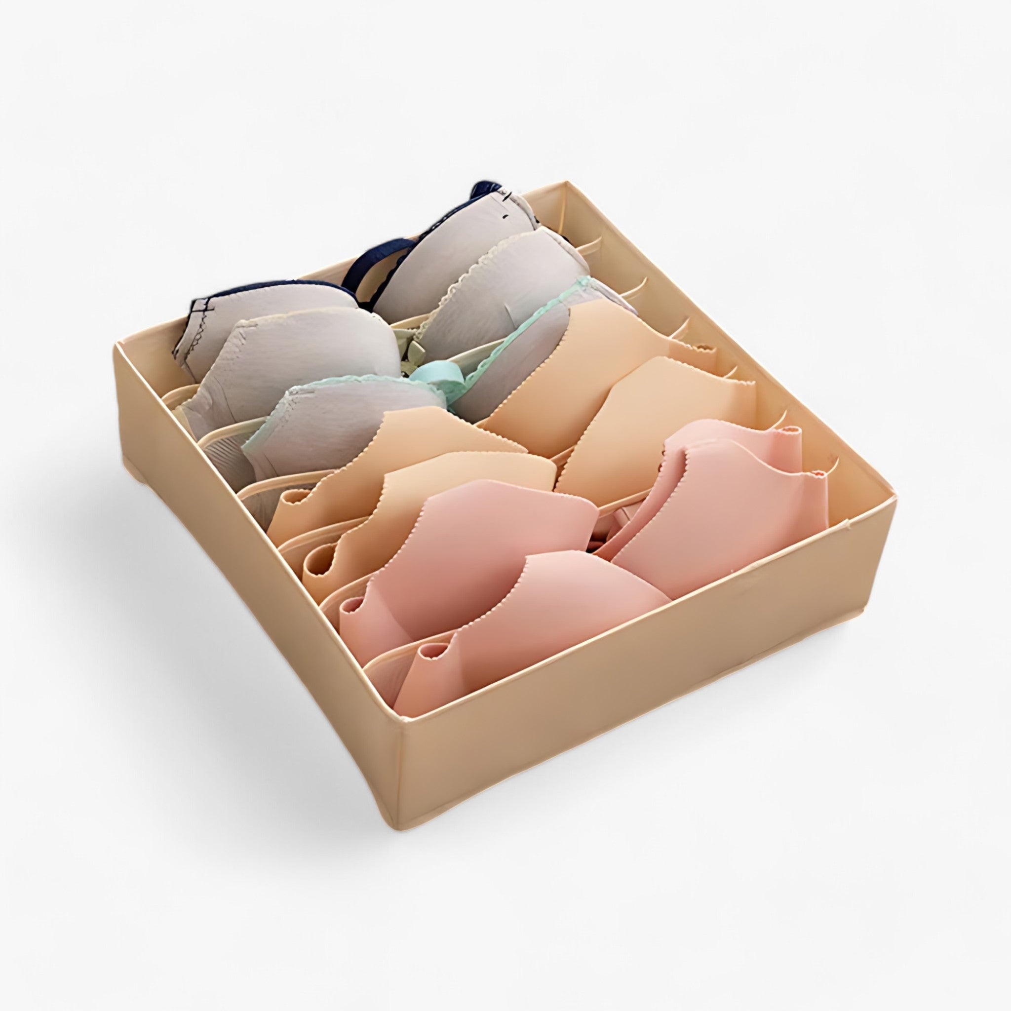 Organizzatore di Biancheria Intima Separatore di Cassetti Regolabile - Mantieni Calze e Suti in Ordine e Organizzati - Beige 7 Stanze - biancheria calze cassetti closet organizer Clothing Organizer home & garden intima mantieni ordine Organizer organizzati underwear organizer wardrobe organizer - Concept Palermo